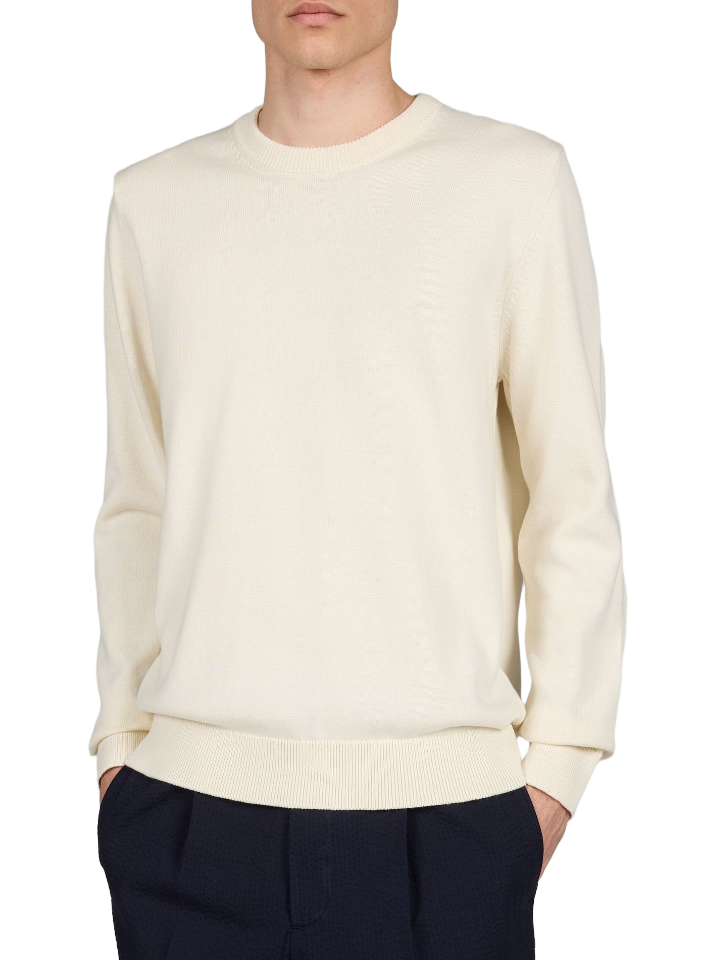 Pull Hoton en coton AU PRINTEMPS PARIS Beige