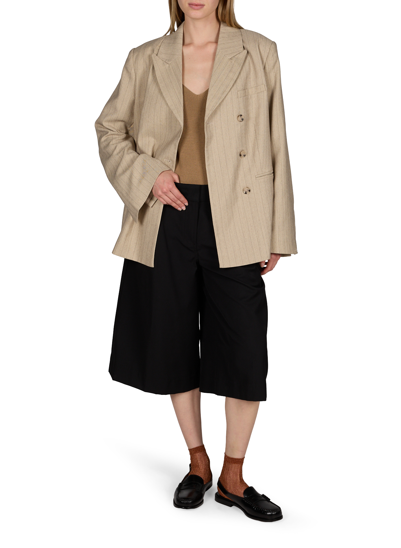 Blazer droit rayé  ROUGE EDIT Multicolore