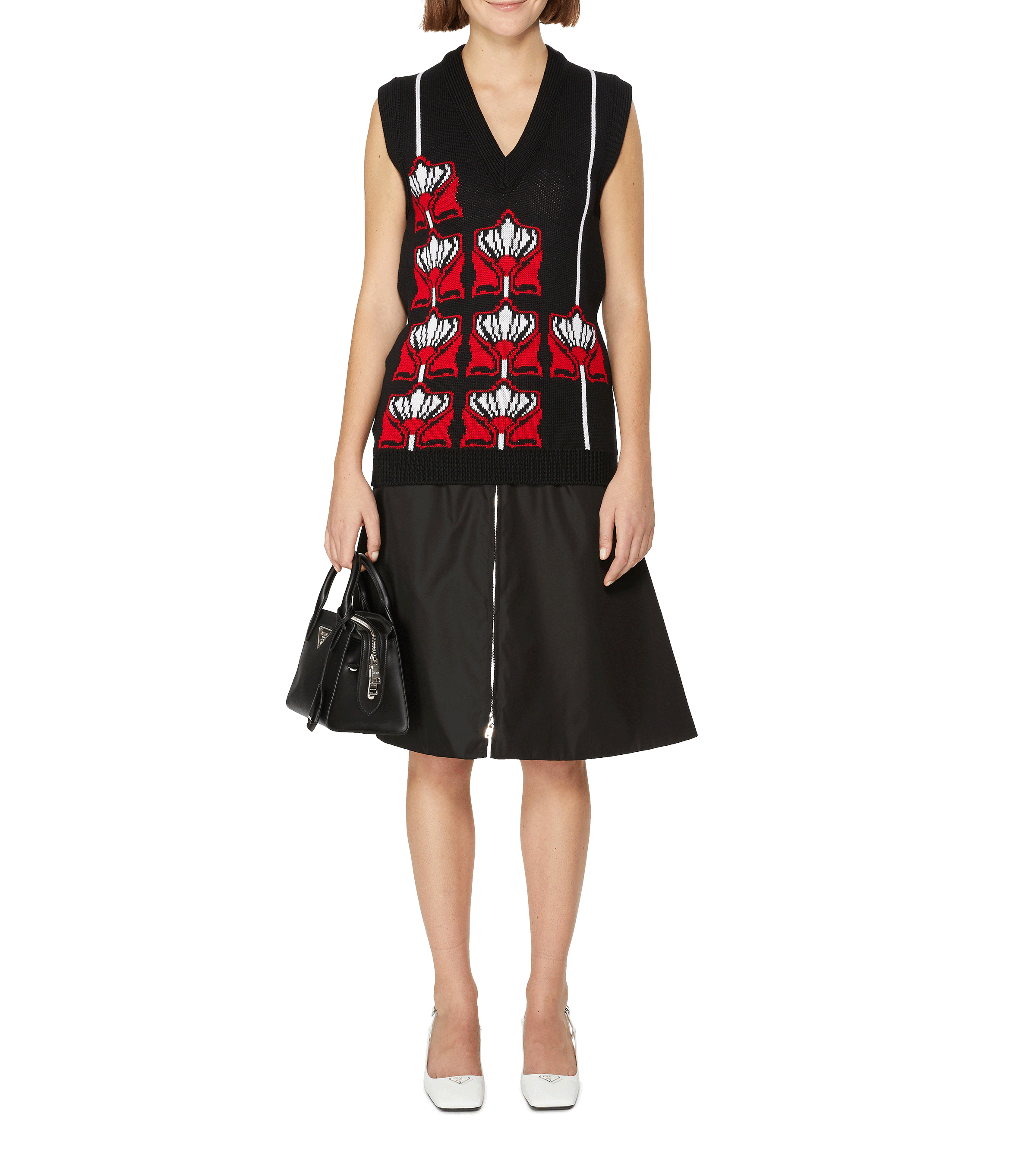 Ärmellose Wollweste PRADA Mehrfarbig