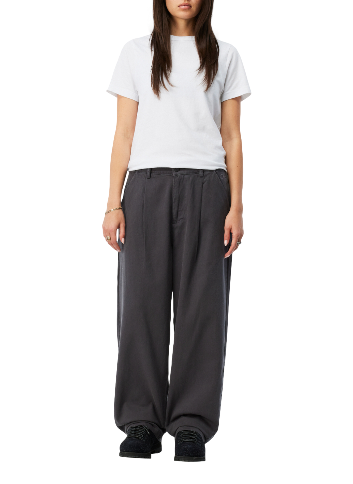 Pantalon baggy chino à plis DIME Grey