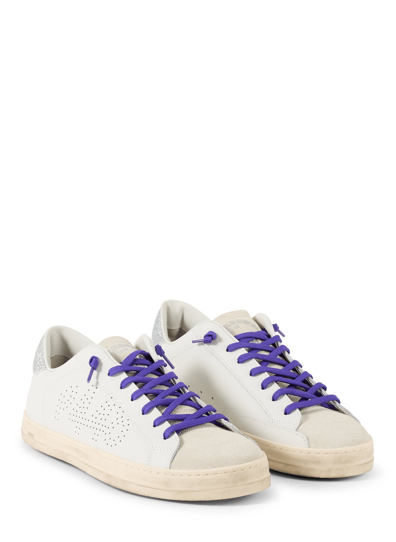 Sneakers John in pelle P448 Bianco
