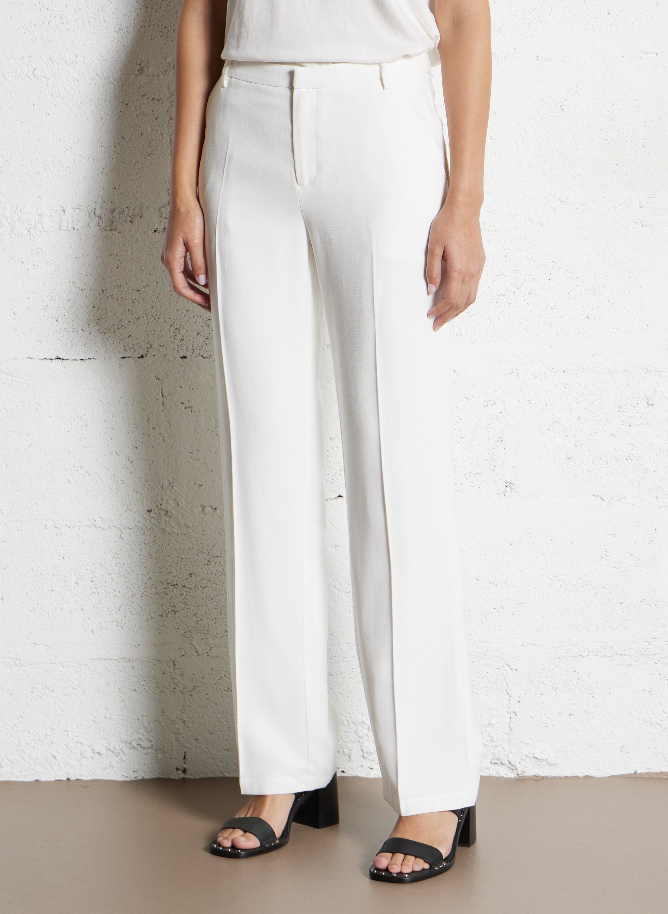 Pantalon de tailleur droit IKKS Blanc