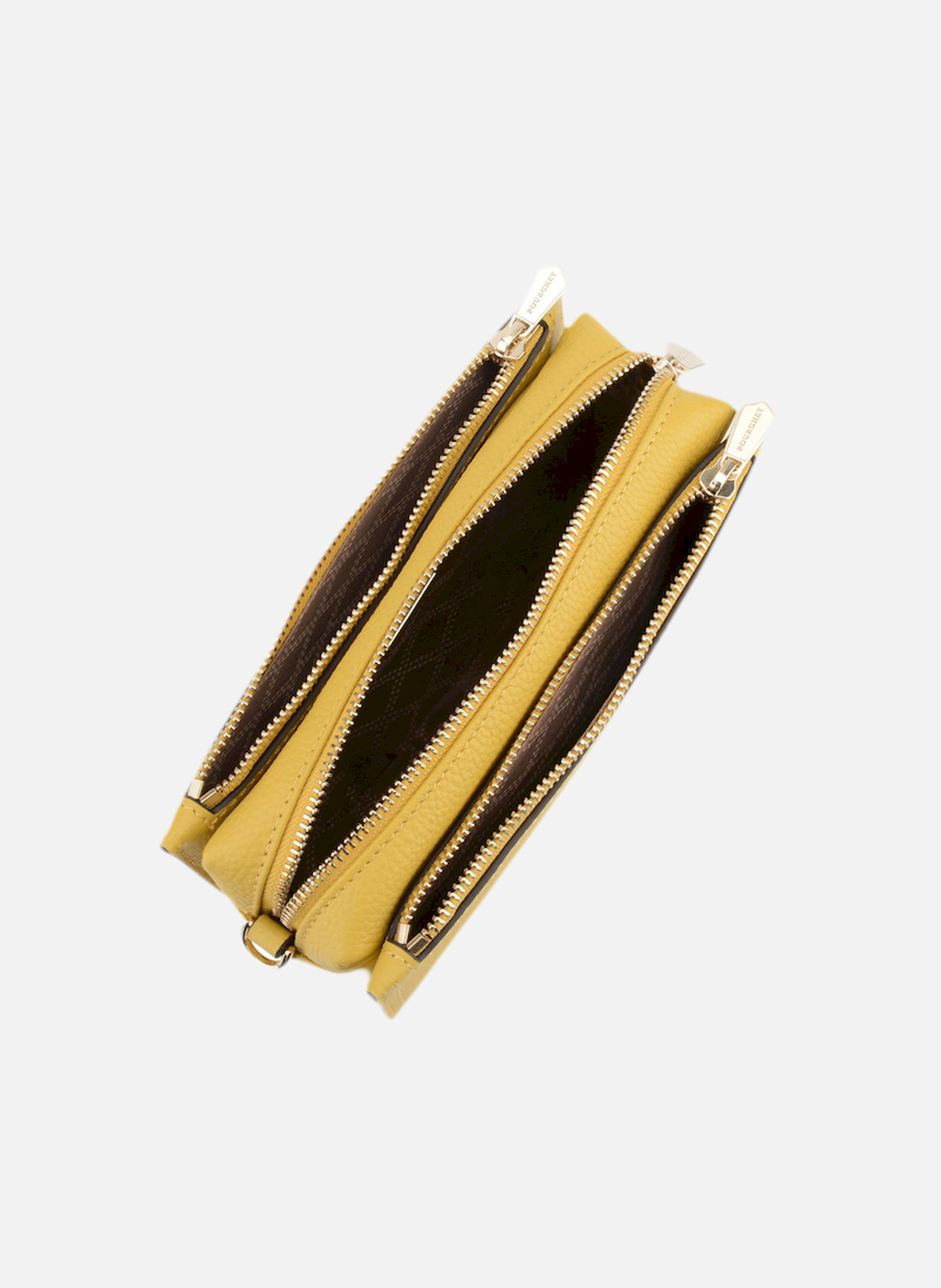 Alesia | sac trotteur gm en cuir de vachette POURCHET Jaune