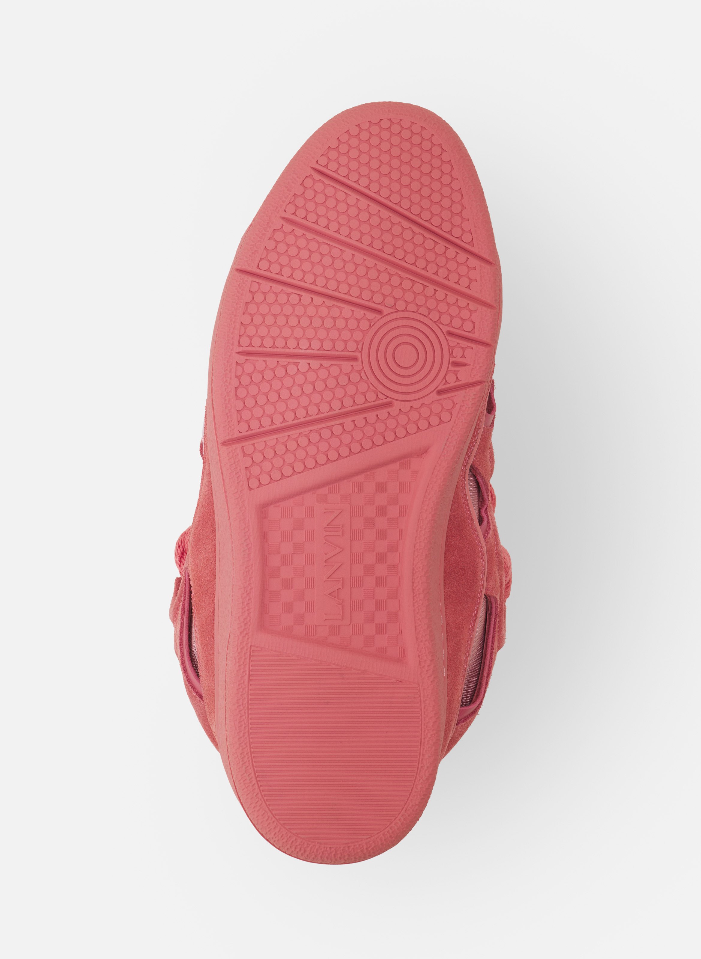 Sneakers curbs en suede monocolor LANVIN Rose