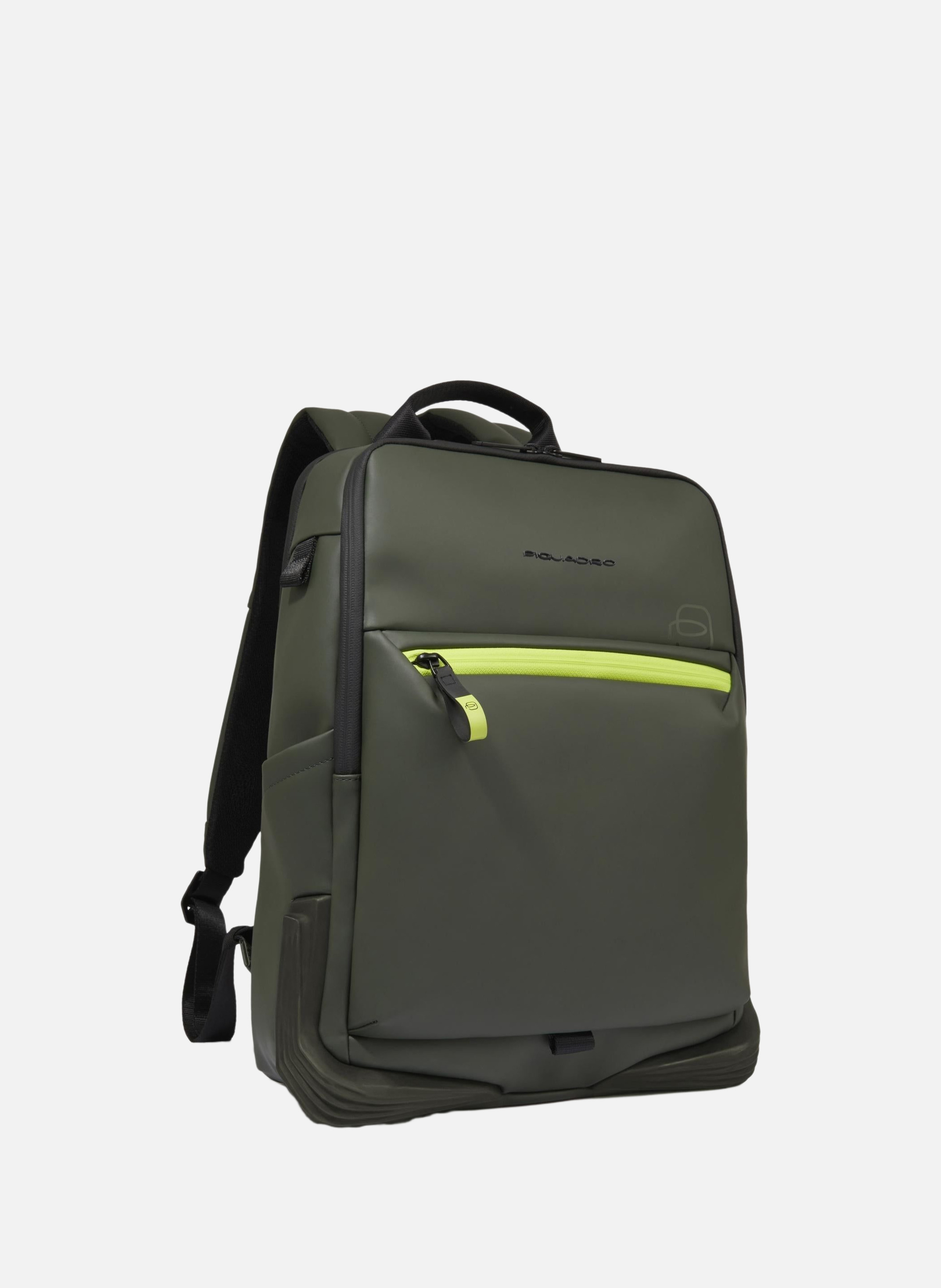 Water resistant computer 14" backpack PIQUADRO Green