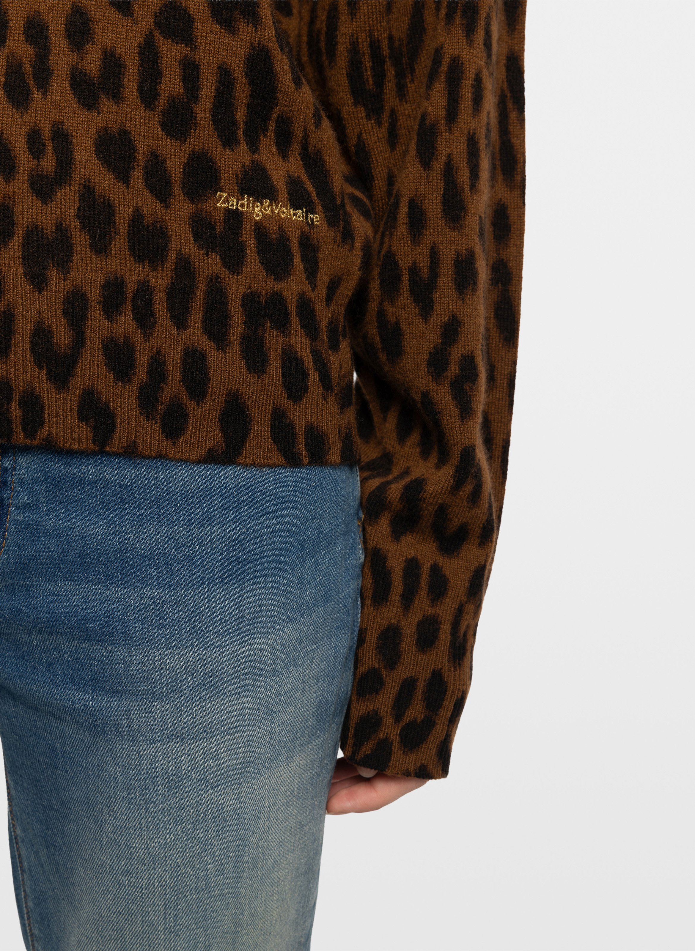 Rechte wollen en kasjmier trui. ZADIG&VOLTAIRE Beige