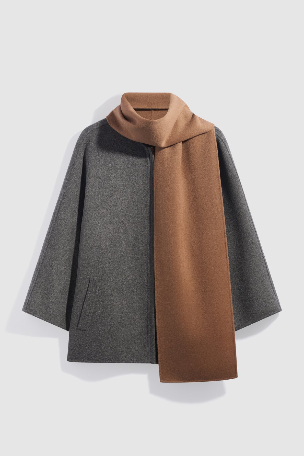 Manteau zippé en laine double face - amia GERARD DAREL Gris