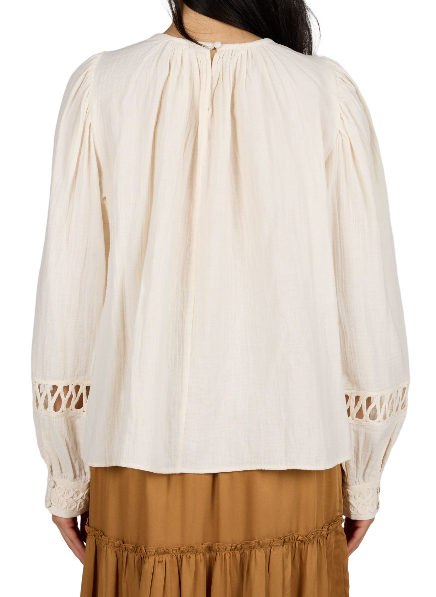 Langarmshirt einfarbig aus Baumwolle LOUISE MISHA Weiss