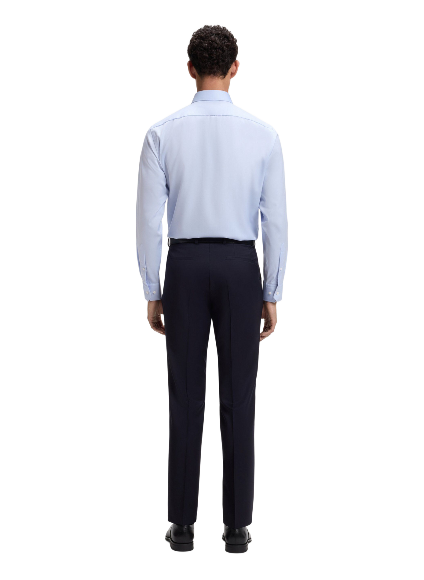 Straight cotton shirt | Blue BOSS Men