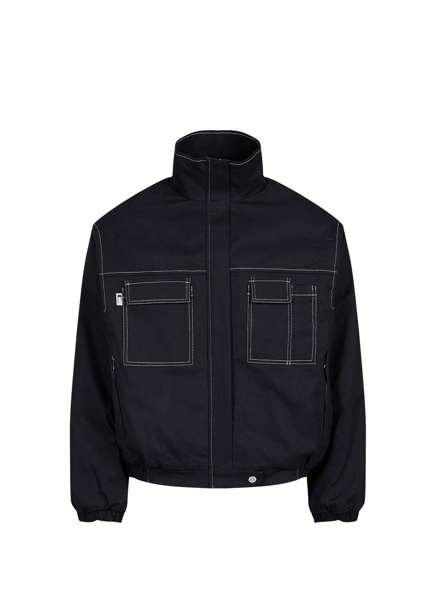 Weite Barrau Jacke mit Stehkragen aus Baumwollmischung CARRER Blau