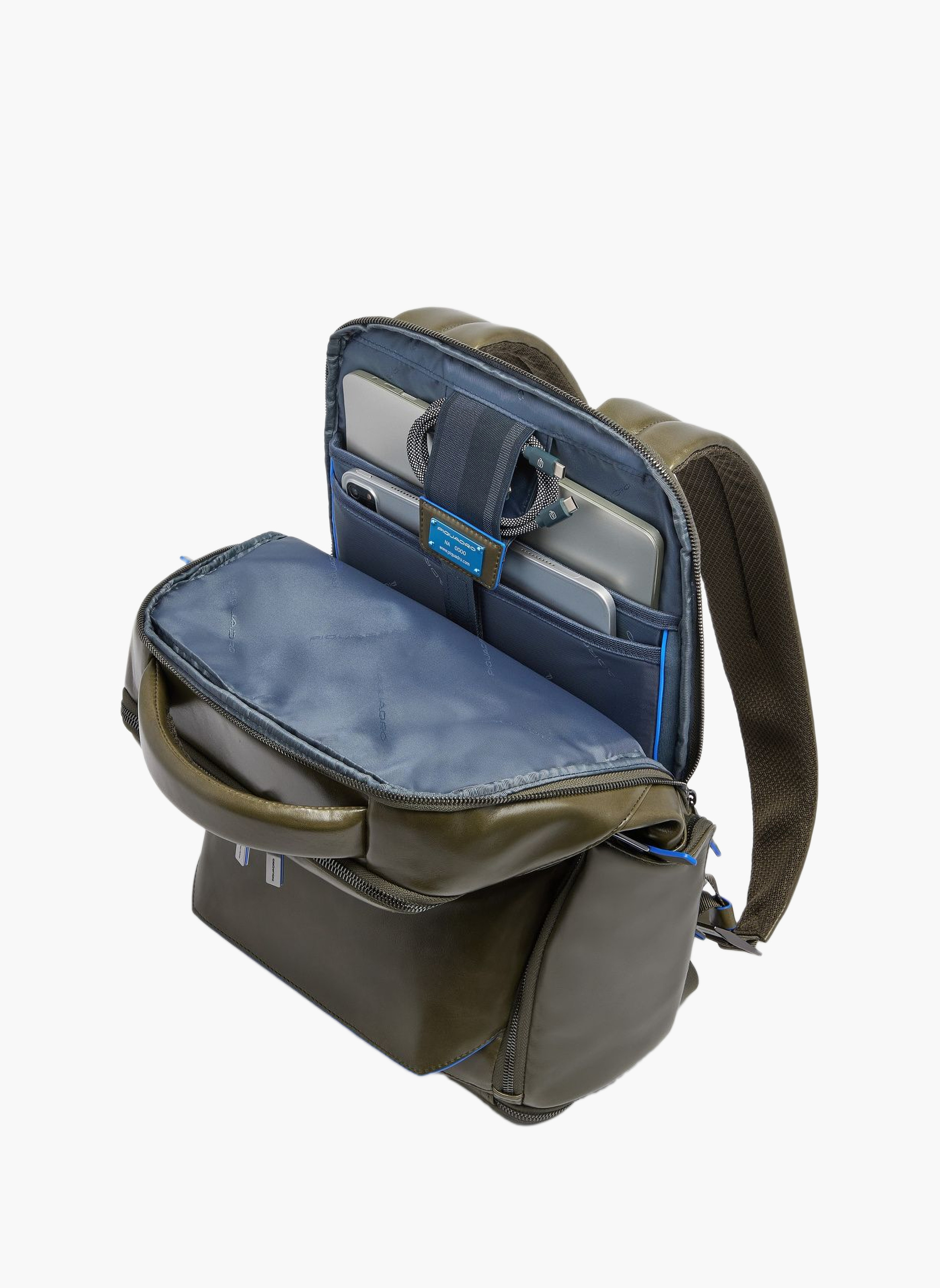 Rugzak voor 15,6" laptop, aanpasbaar PIQUADRO Groen