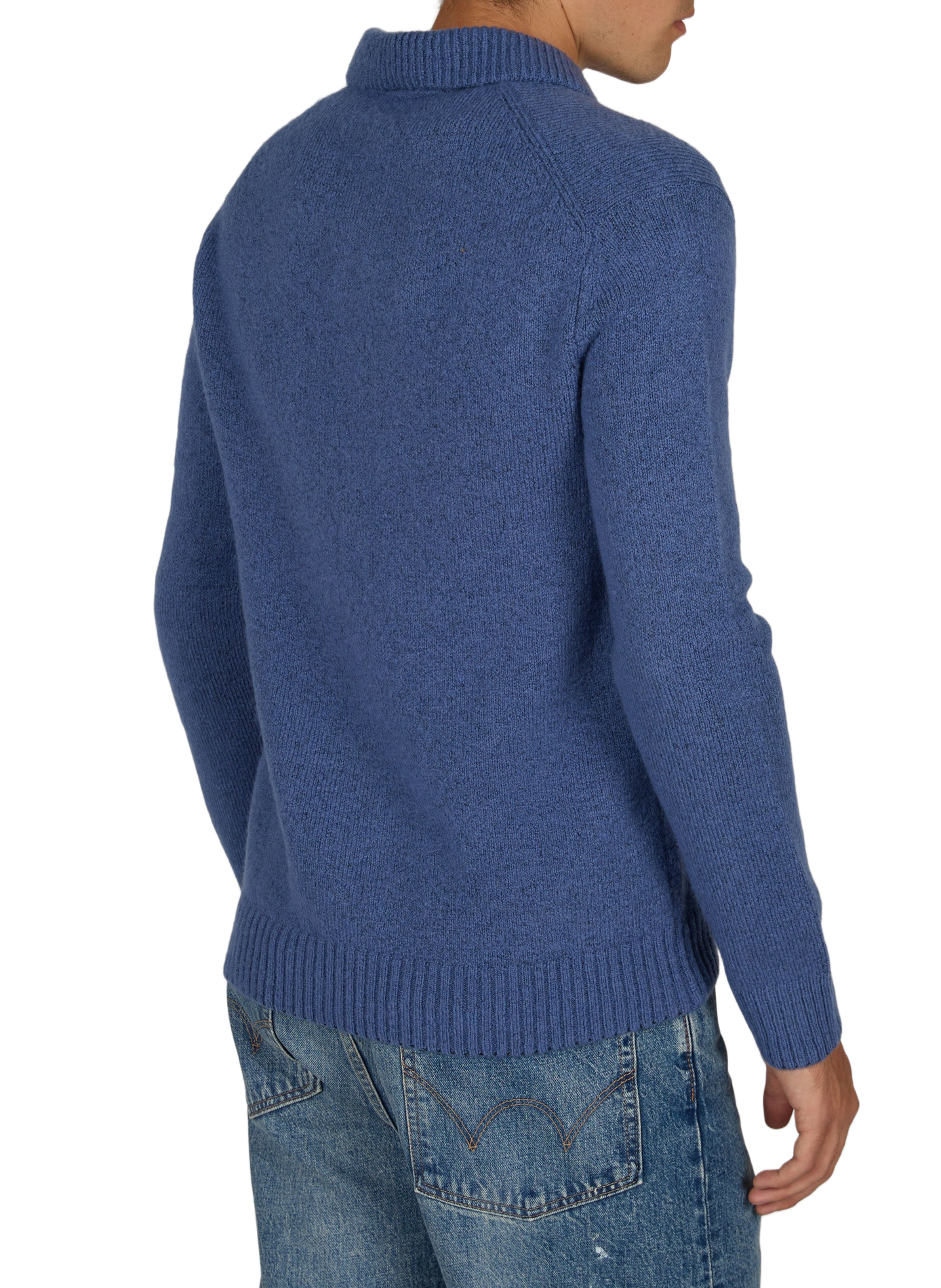Klassischer Cardigan aus gemischter Wolle ANNARR Blau