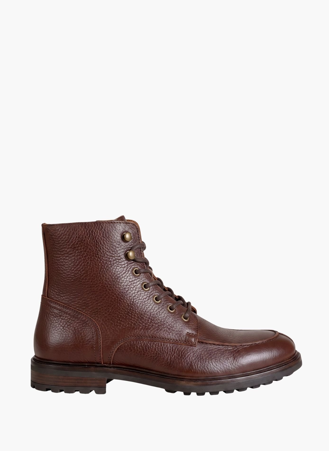 Léon plateauboots van generfd leer JULES & JENN Bruin