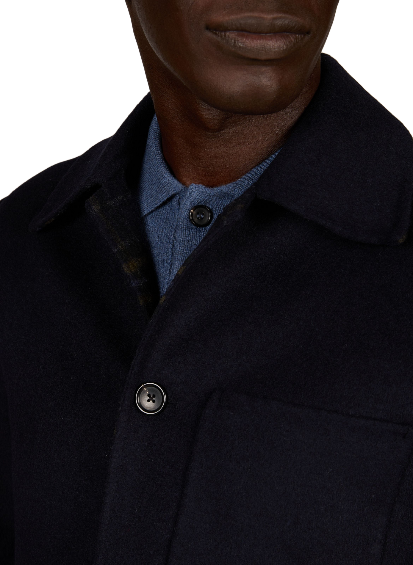 Straight jacket with classic collar in a wool blend PAUL SMITH Blue