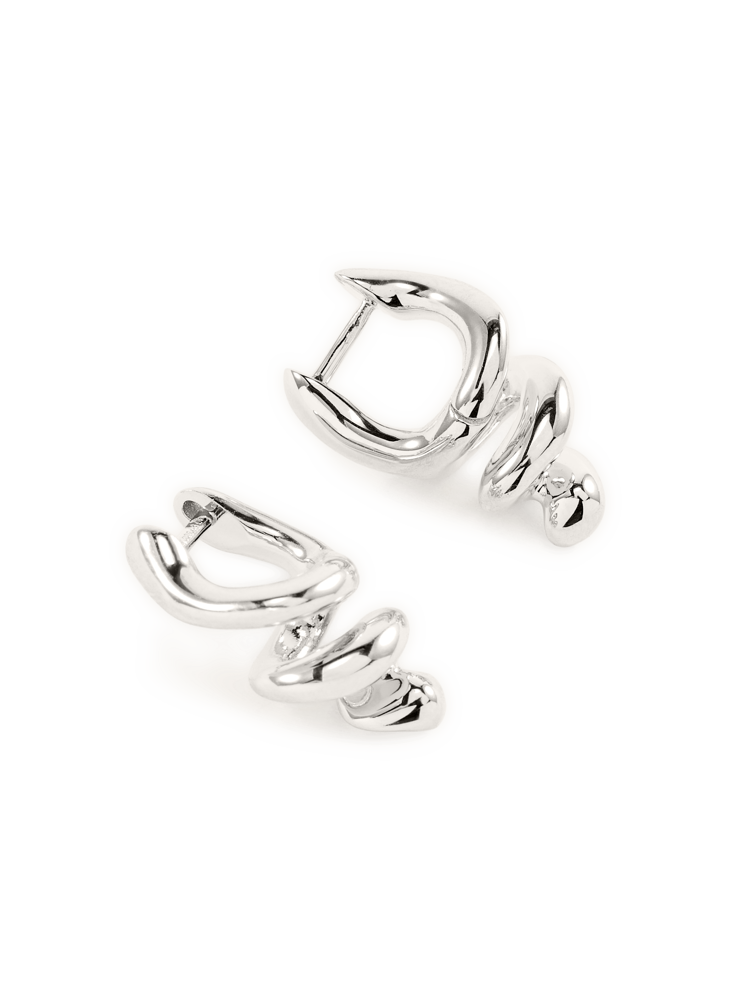 Boucles d'oreilles torsadées en argent MARIA BLACK Argent