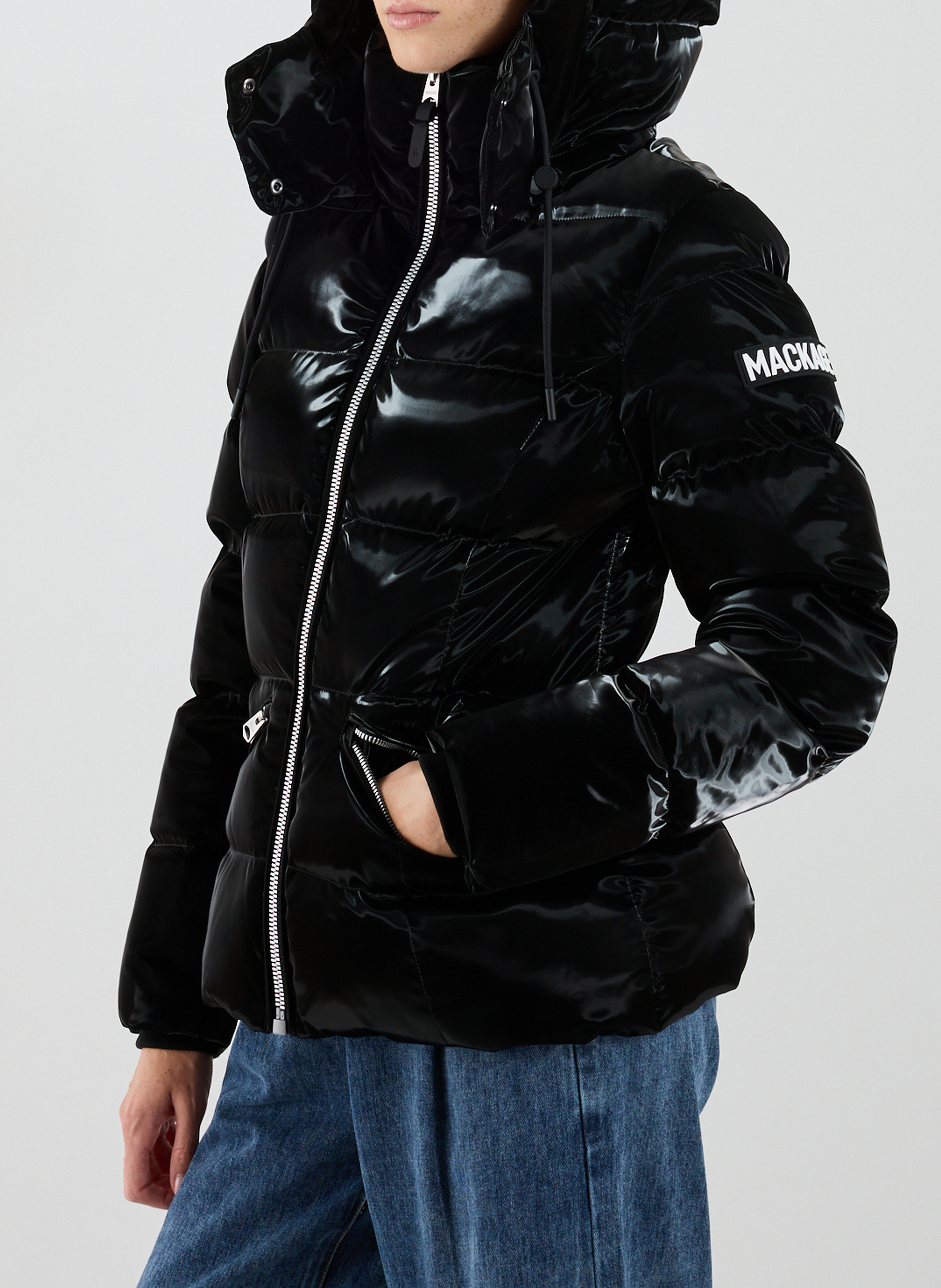 Gepolsterte Jacke mit Kapuze MACKAGE Schwarz