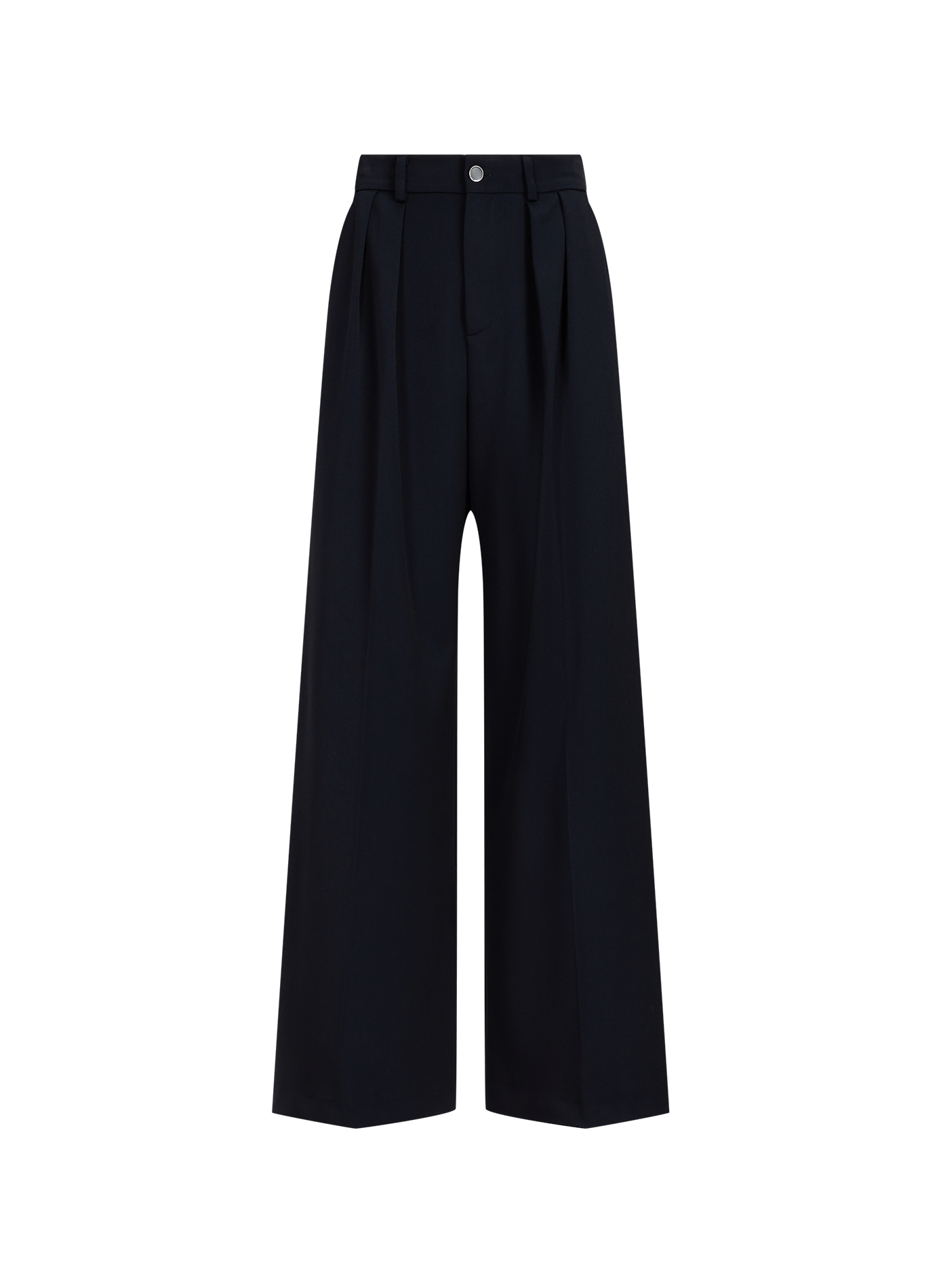 Gerade geschnittene Bundfaltenhose Parosuni PETITE MENDIGOTE Blau