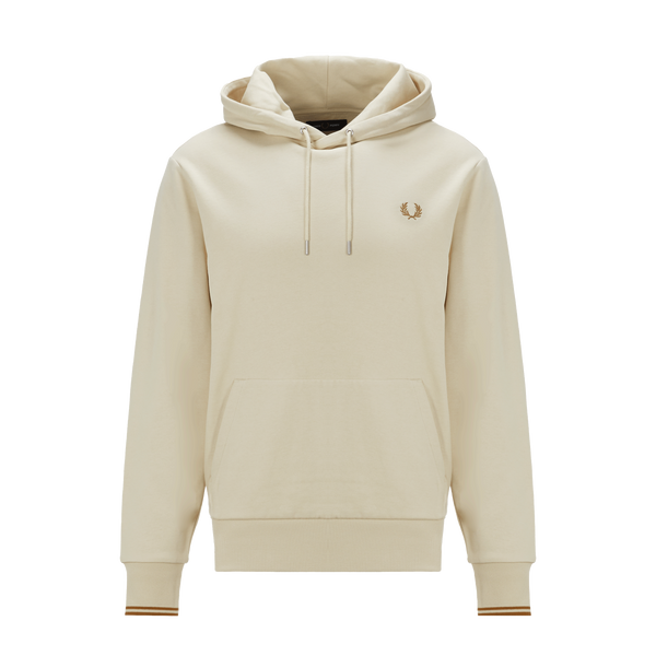 Fred Perry Hoodie With Stripes In Yellow