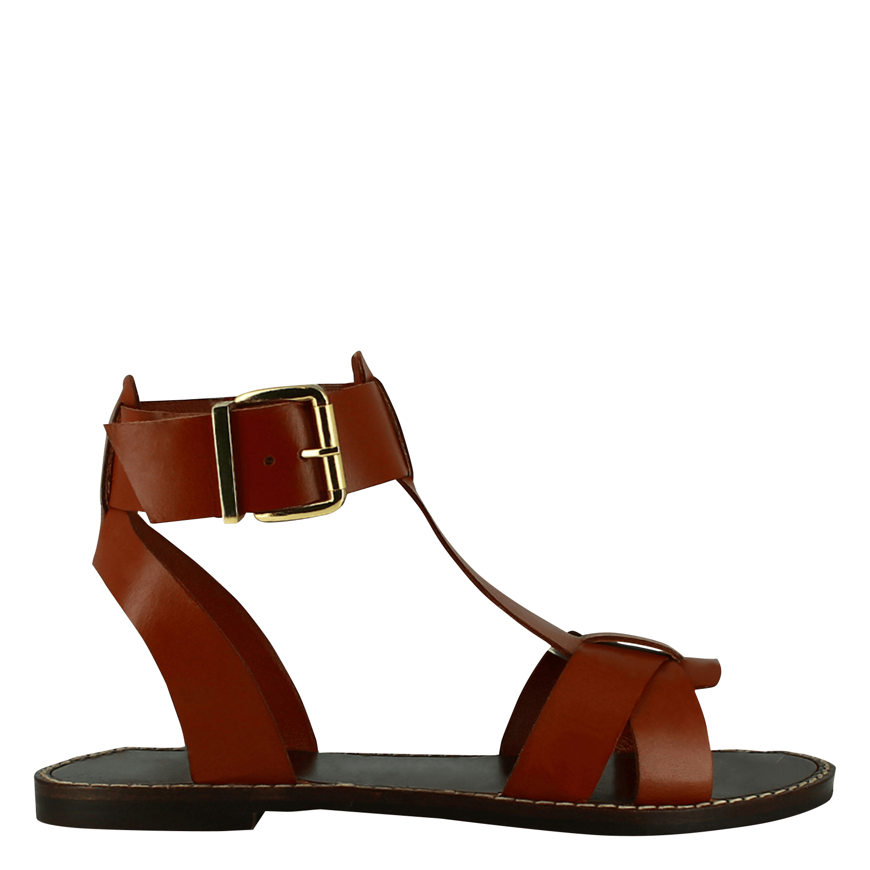 Sandales plates en cuir Whisper JONAK Marron
