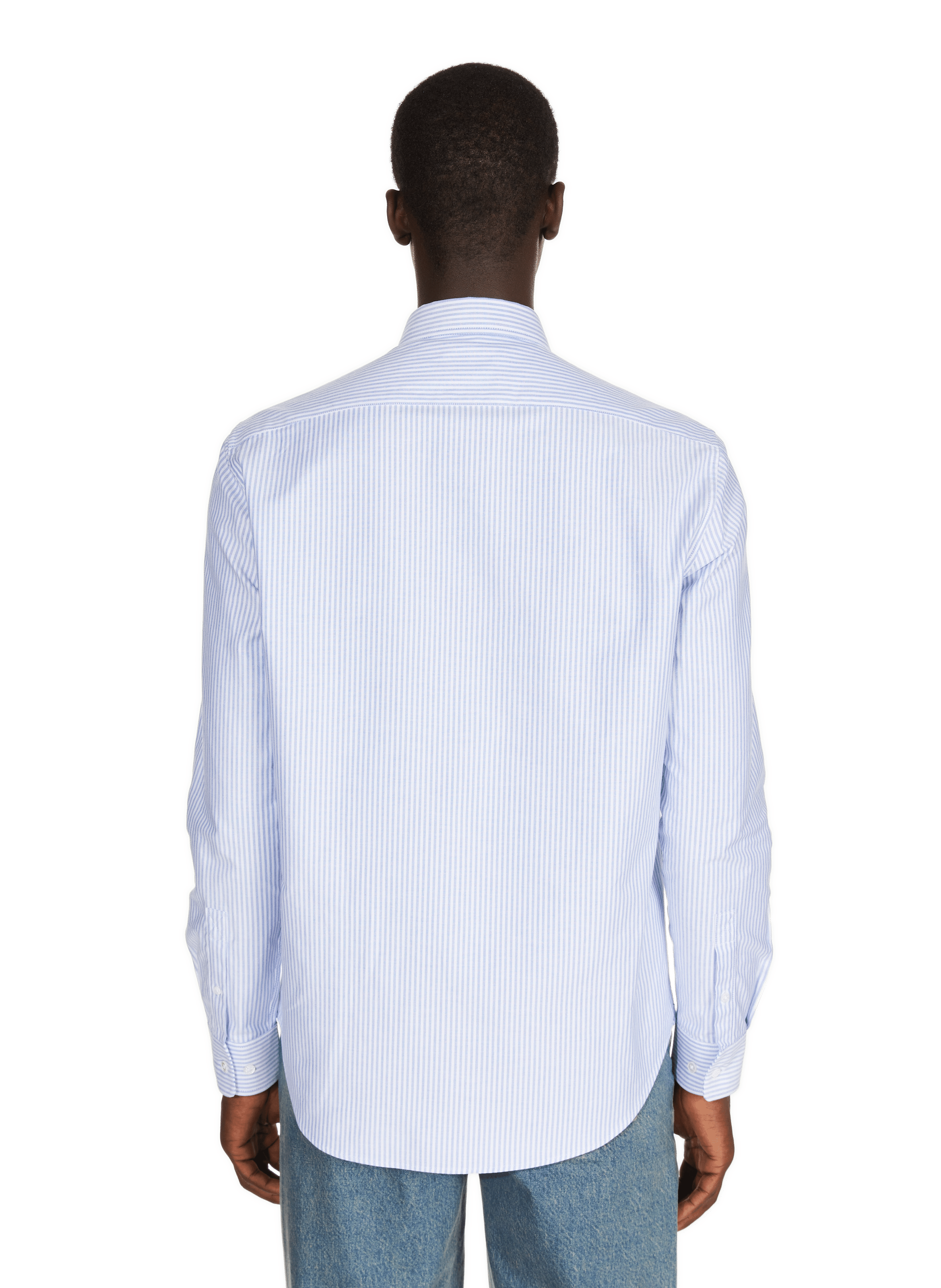Chemise rayée Euray à col américain en coton  SAISON 1865 Bleu