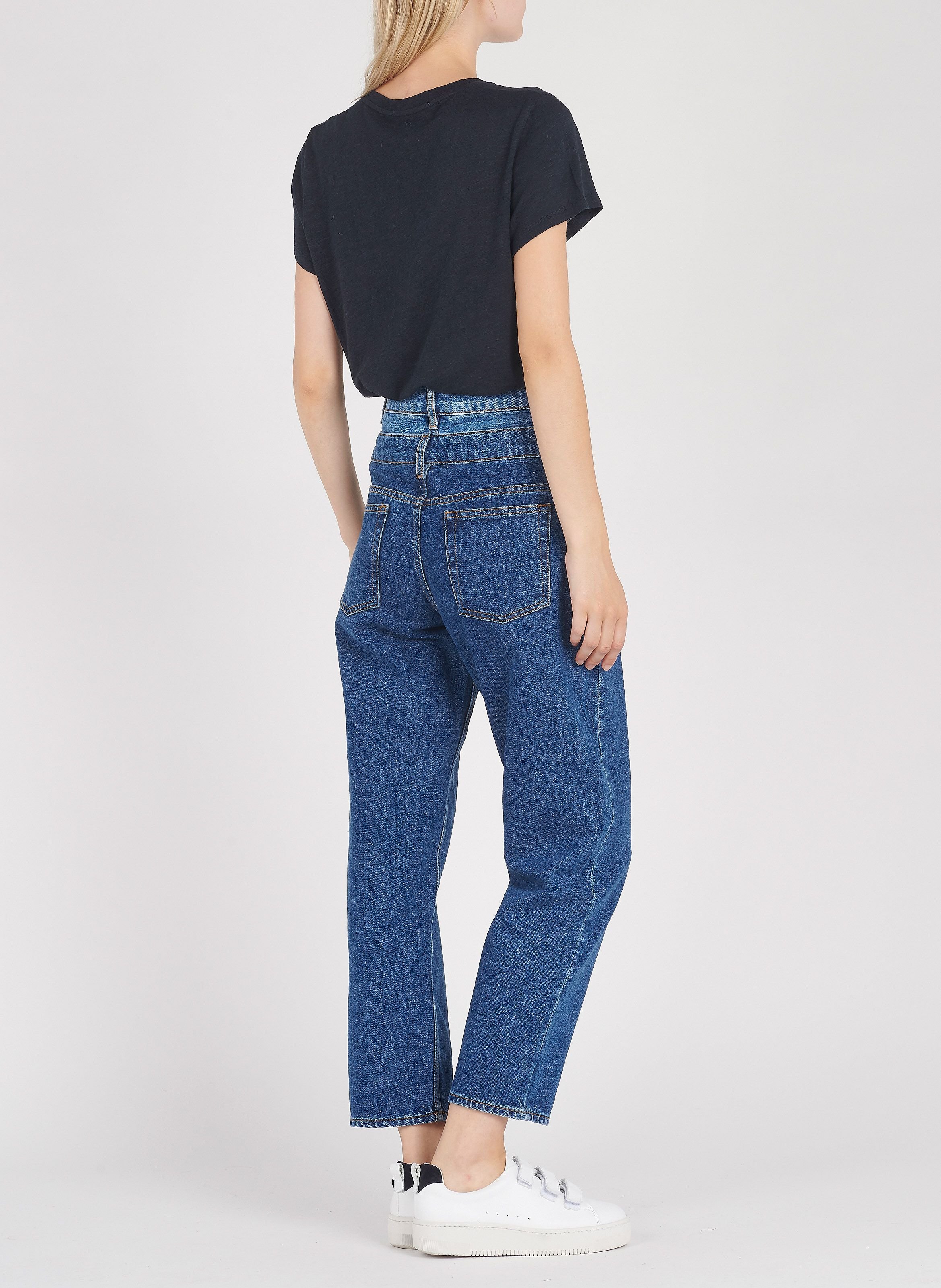 Tee-shirt col rond en coton mélangé jacksonville AMERICAN VINTAGE Bleu