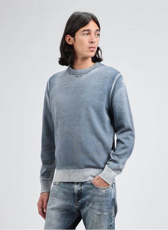 Pull imprimé en coton Bleu by DIESEL DIESEL Pull imprimé en coton Bleu