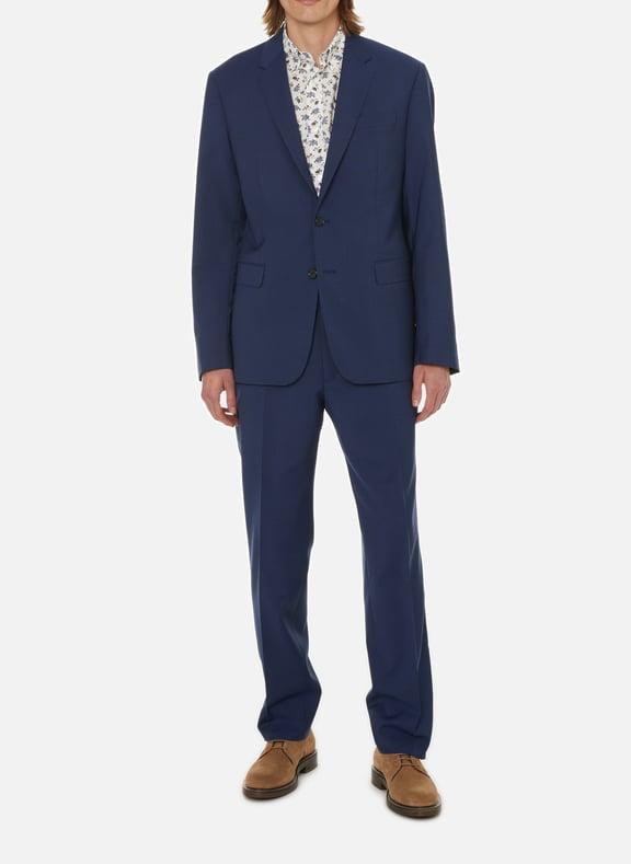 Wool check suit Blue by AU PRINTEMPS PARIS AU PRINTEMPS PARIS Wool check suit Blue
