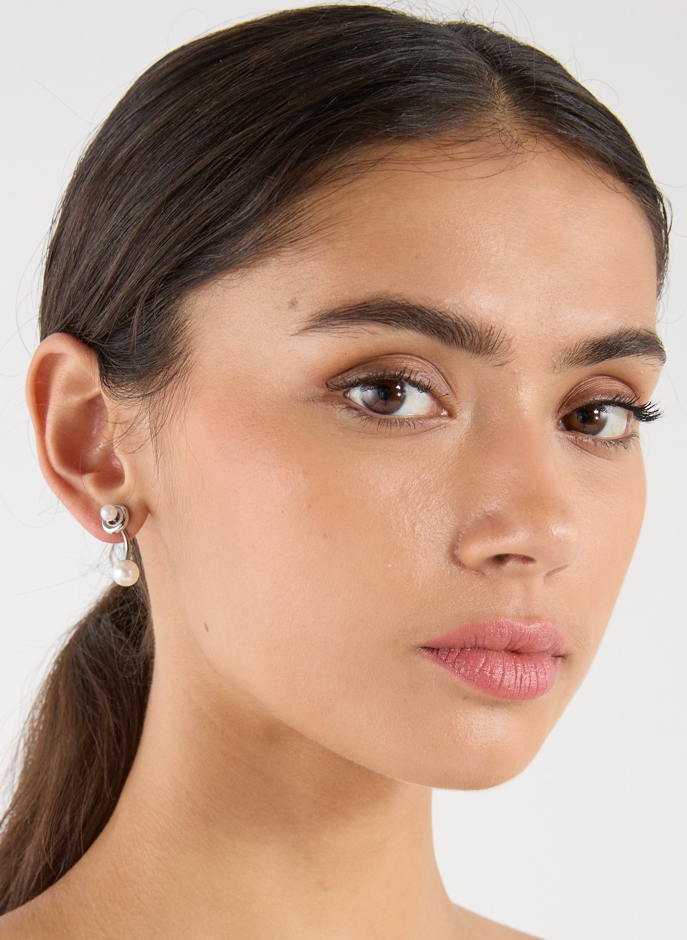 Boucle d'oreille Mindy  JUSTINE CLENQUET Blanc