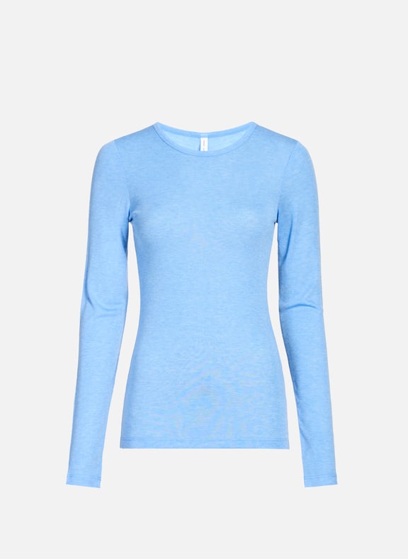 T-shirt cintrée manches longues Bleu by SAMSOE SAMSOE SAMSOE SAMSOE T-shirt cintrée manches longues Bleu