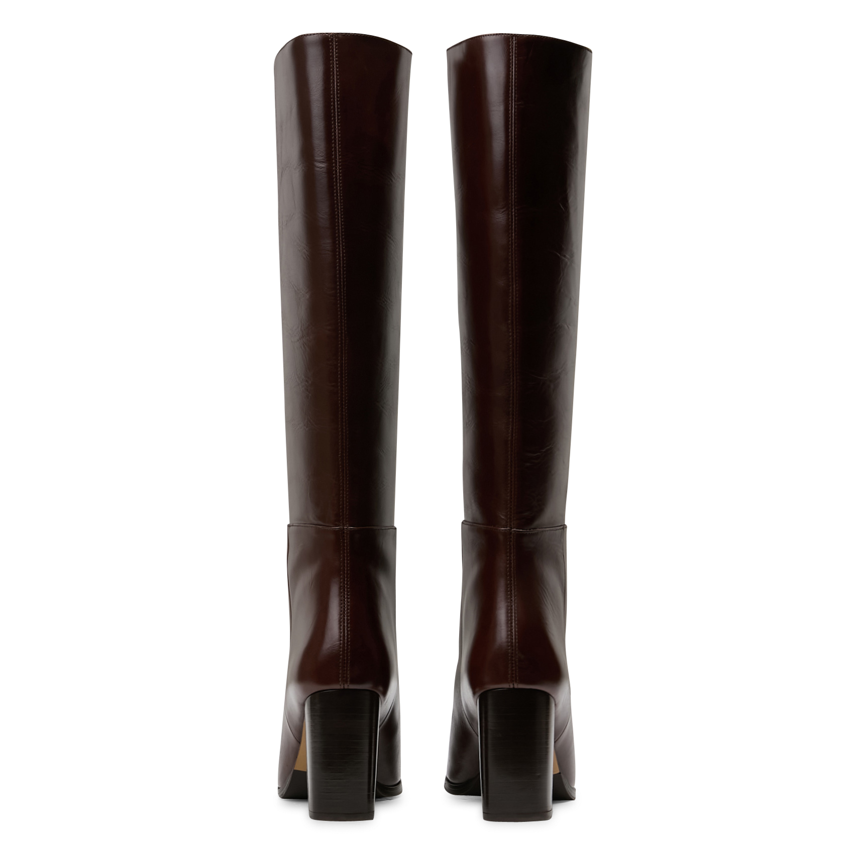 Bottes à talons en cuir n°832 RIVECOUR Marron