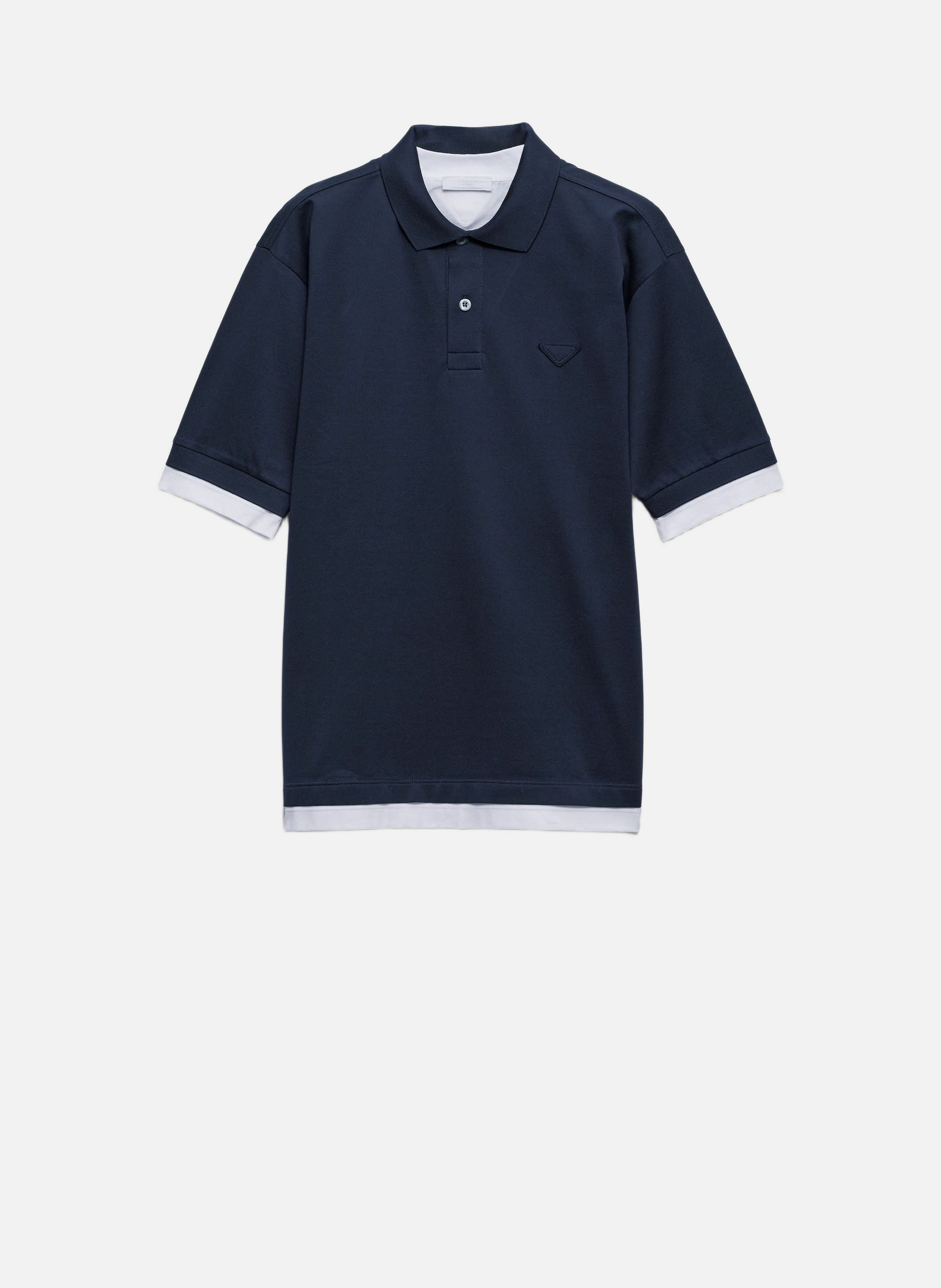 Polo en coton PRADA Bleu