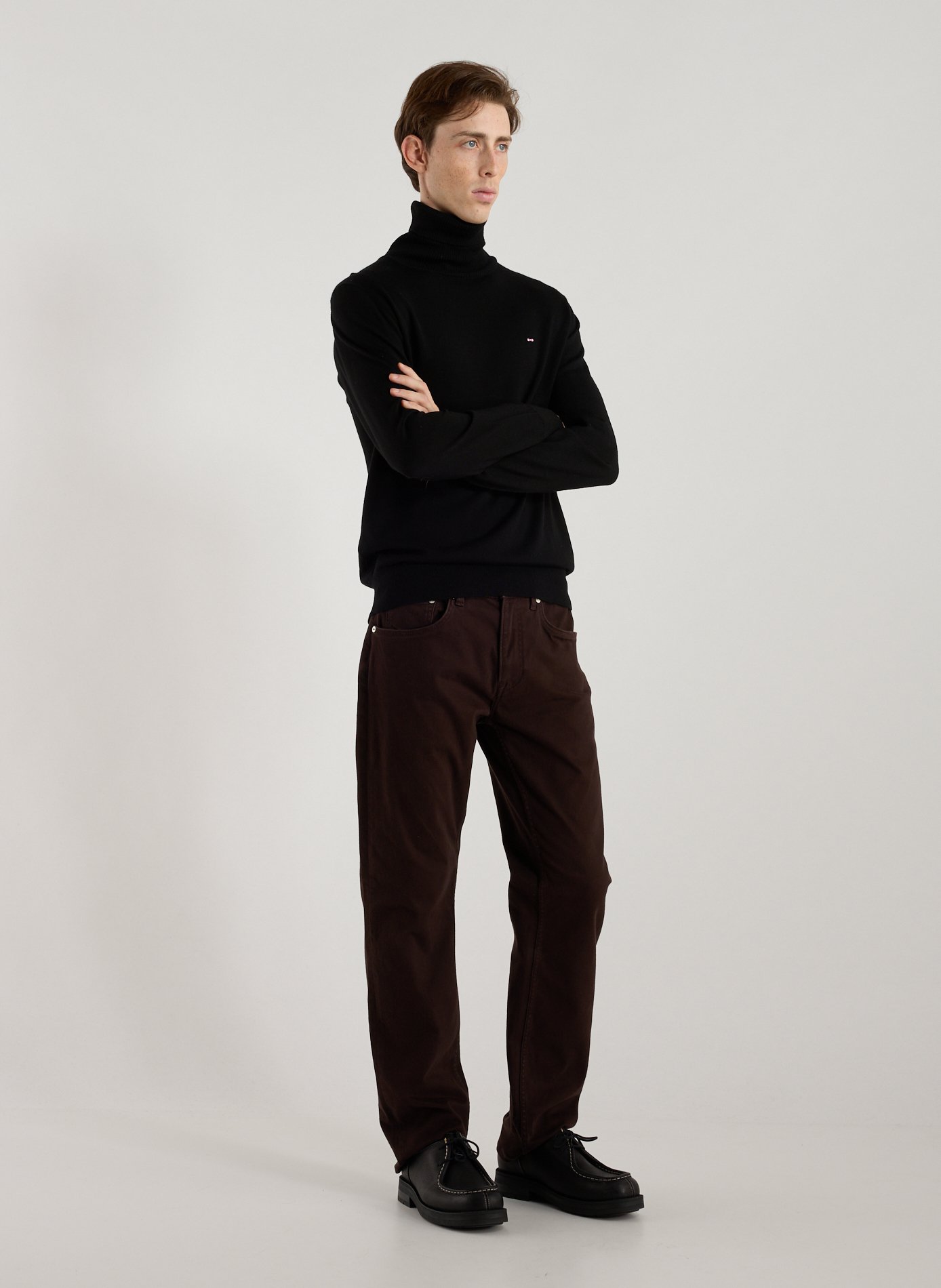 Roll-neck wool Jumper  EDEN PARK Black