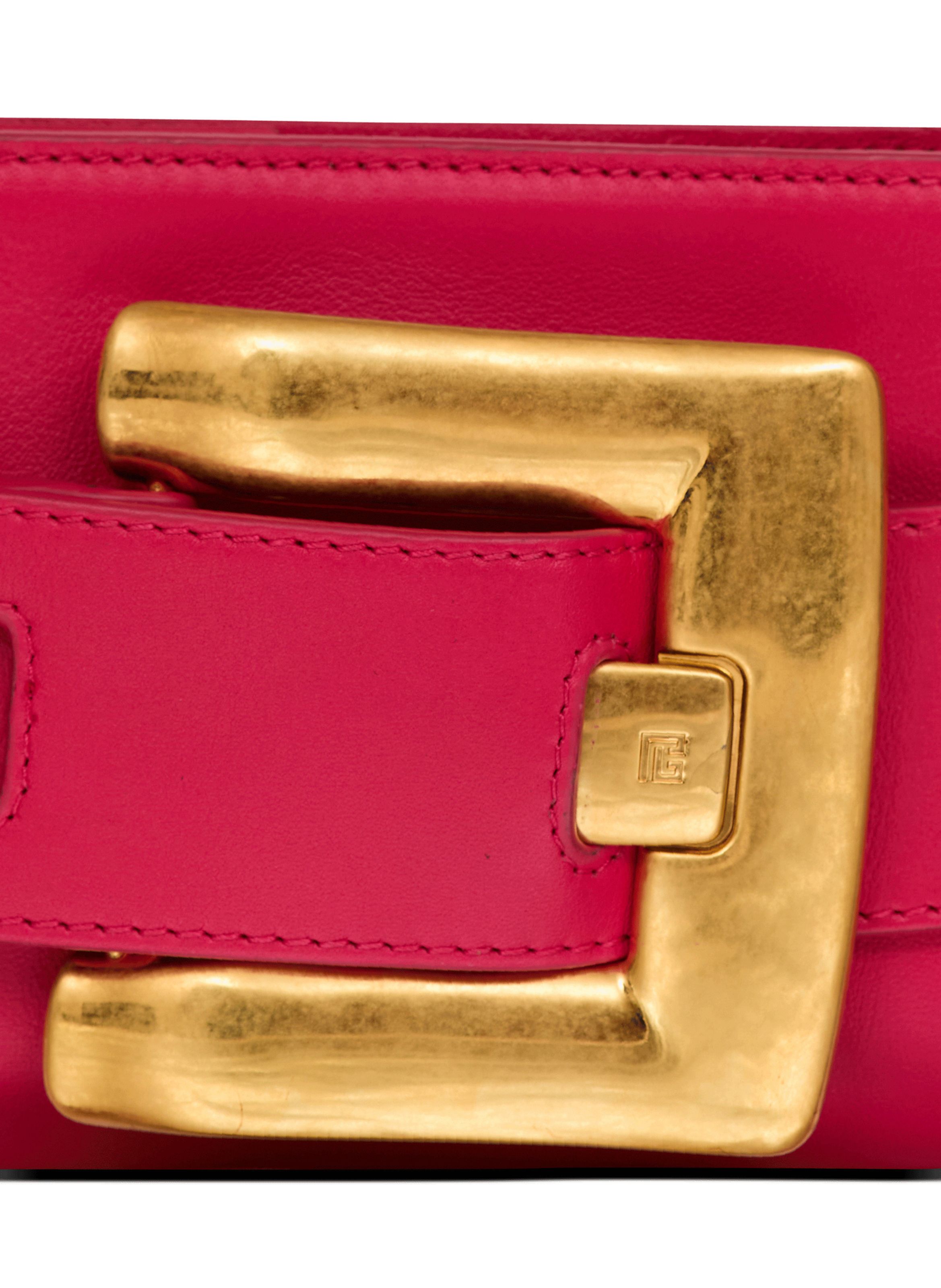 Pochette anthem en cuir de veau BALMAIN Rose