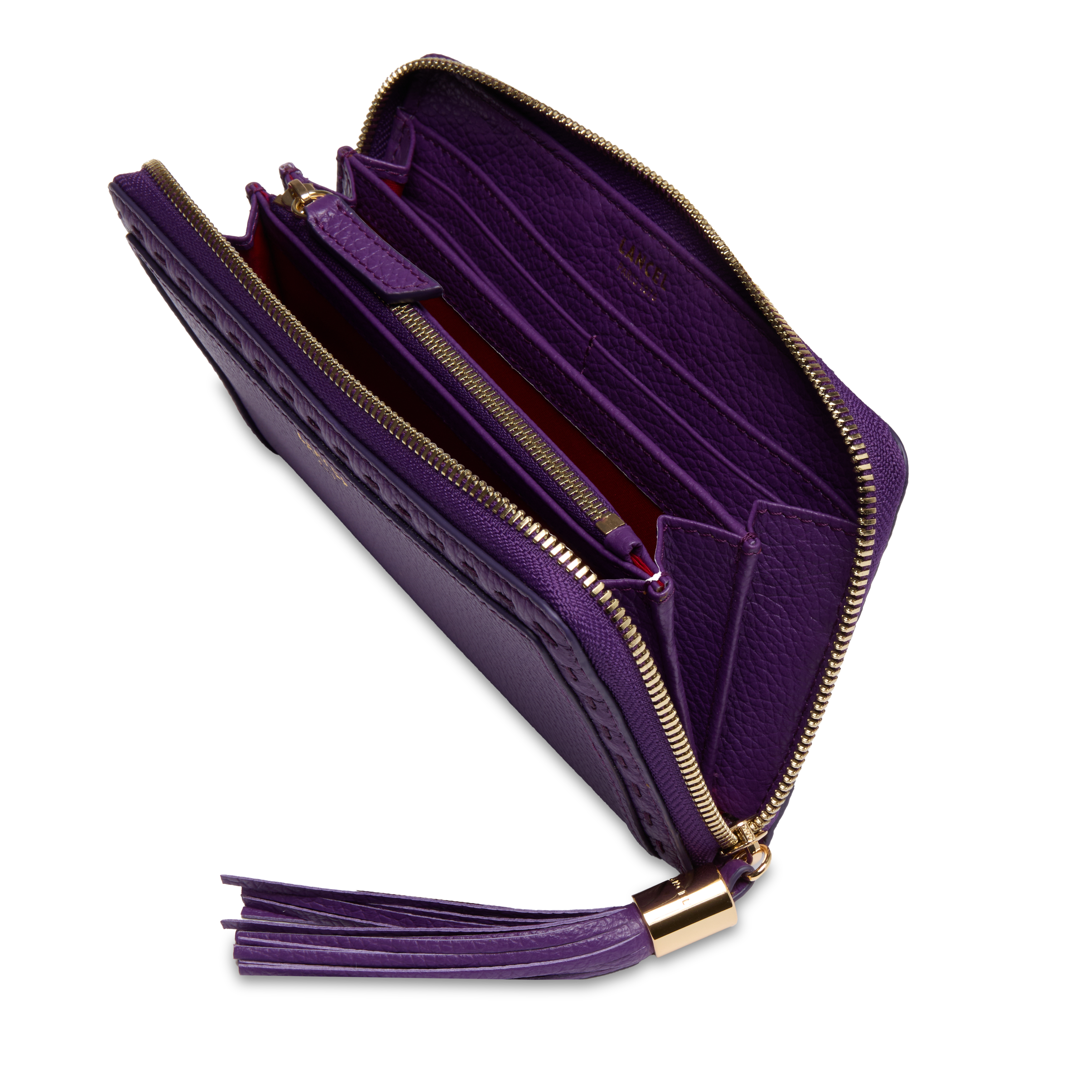 Portefeuille long zippé premier flirt de lancel en cuir LANCEL Violet