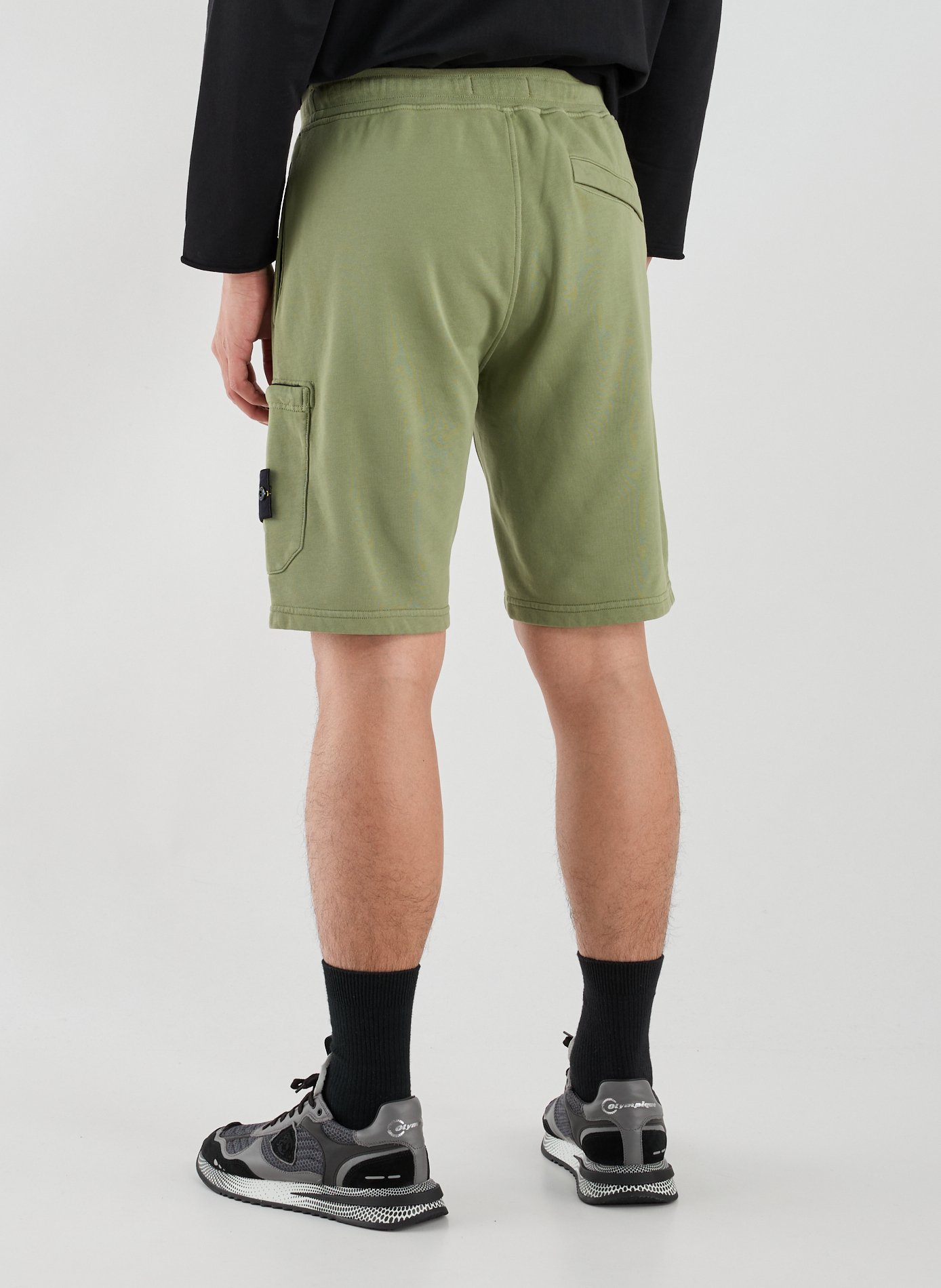 Plain cotton shorts STONE ISLAND Green
