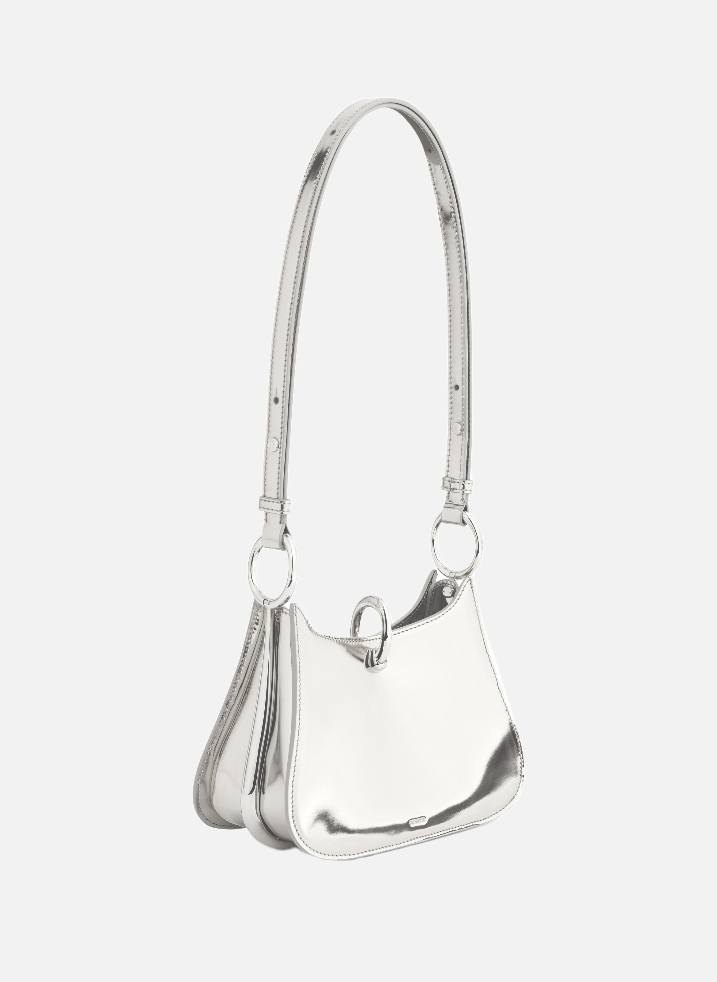Sac ring en cuir RABANNE Argent