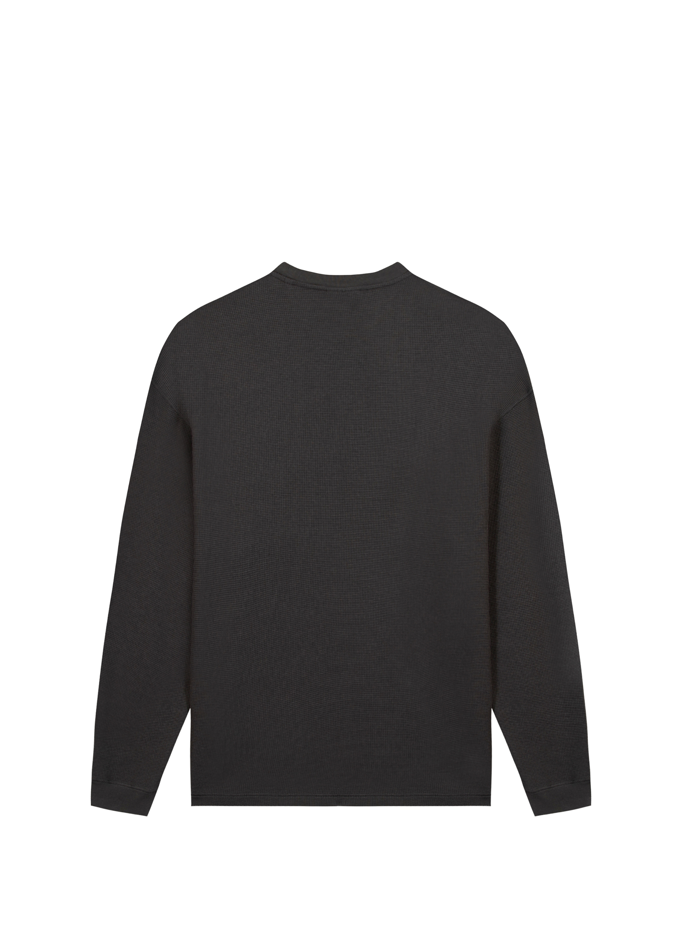 Round neck sweater in blended organic cotton. MAISON LABICHE Black