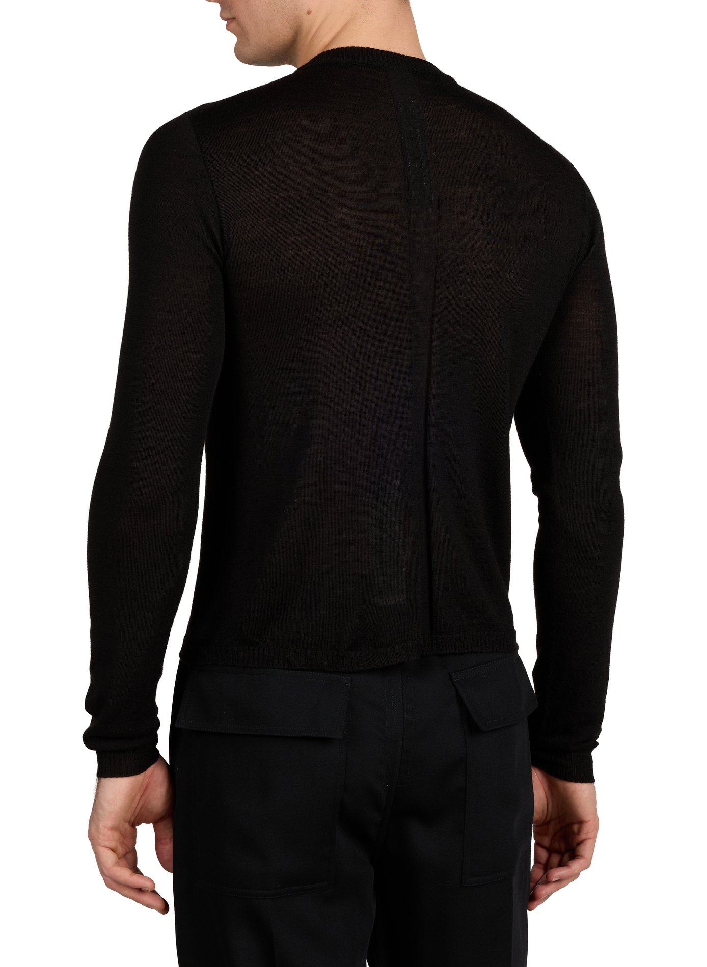 Long-sleeved wool T-shirt RICK OWENS Black