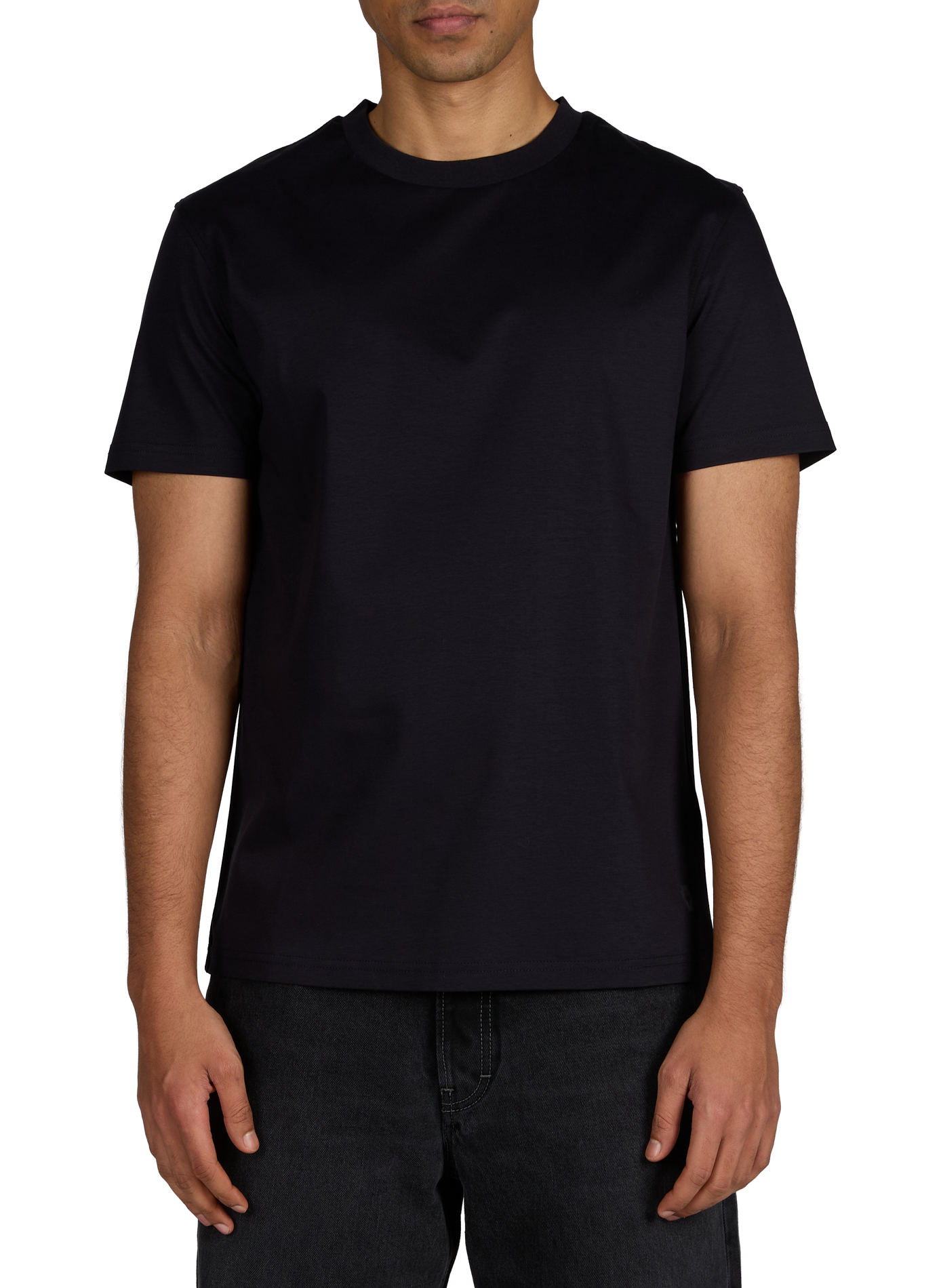 T-shirt uni à col rond en coton STRELLSON Bleu