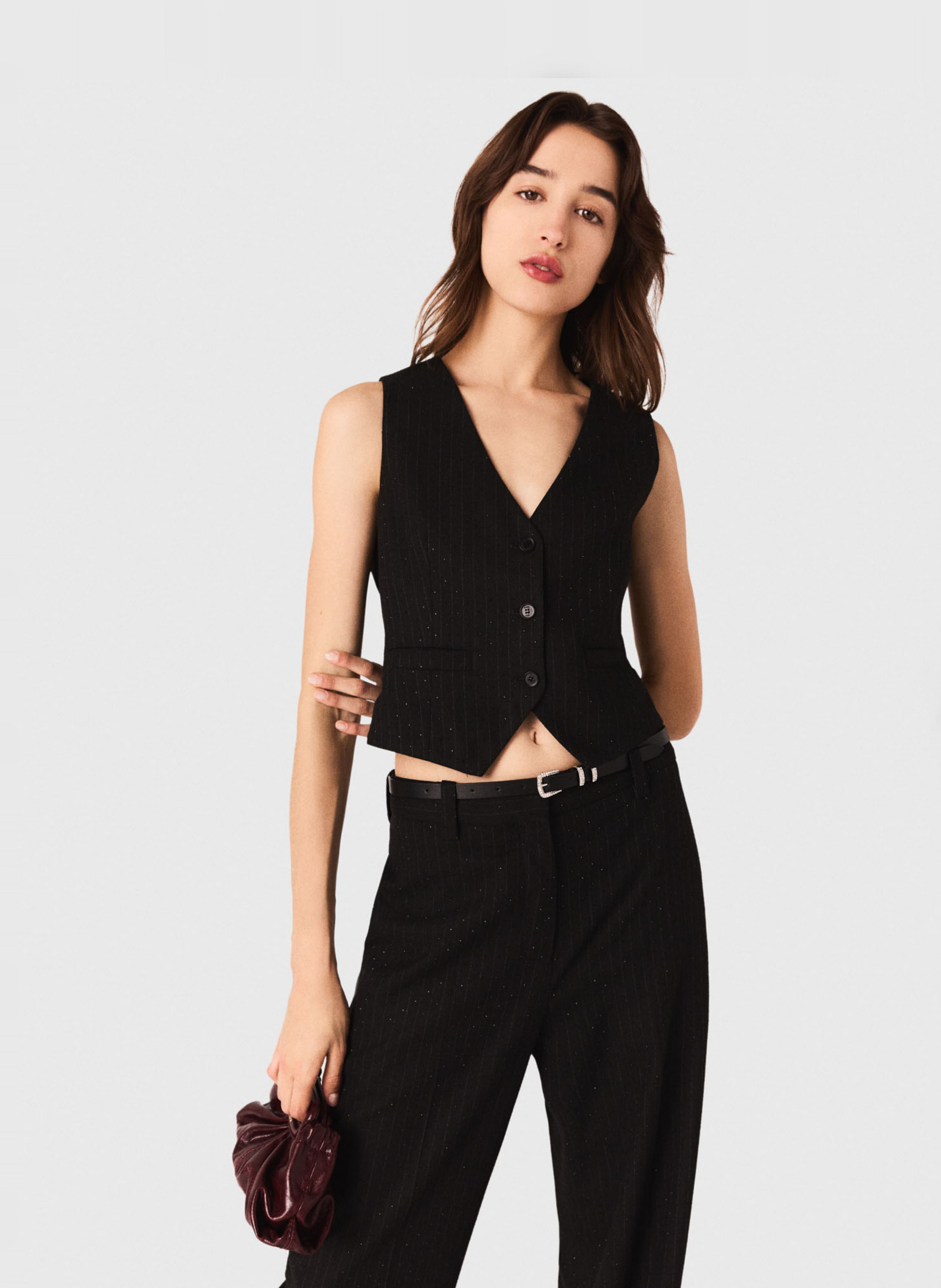 Gilet de costume MAJE Noir