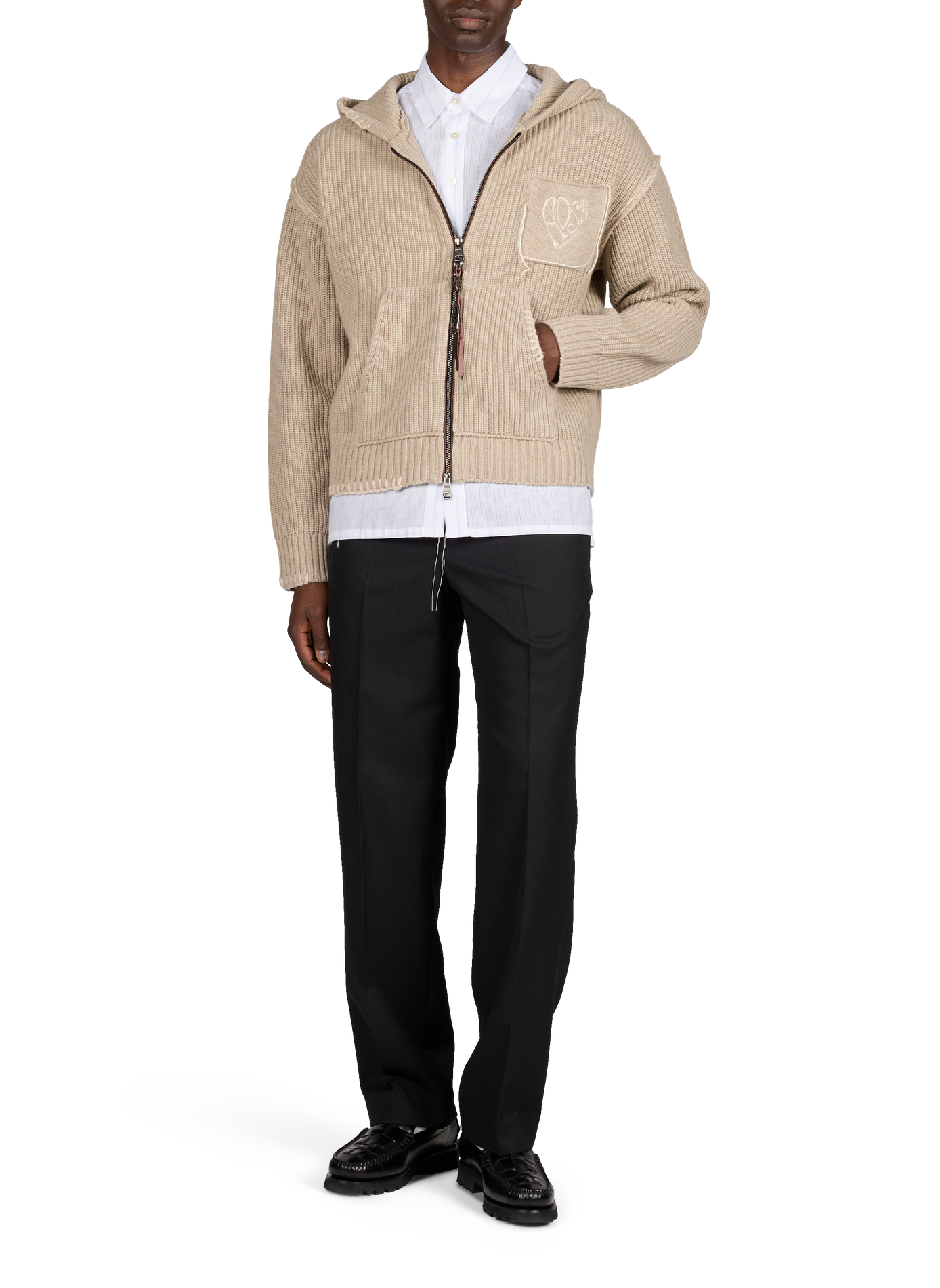 Wool-blend hoodie ANDERSSON BELL Beige