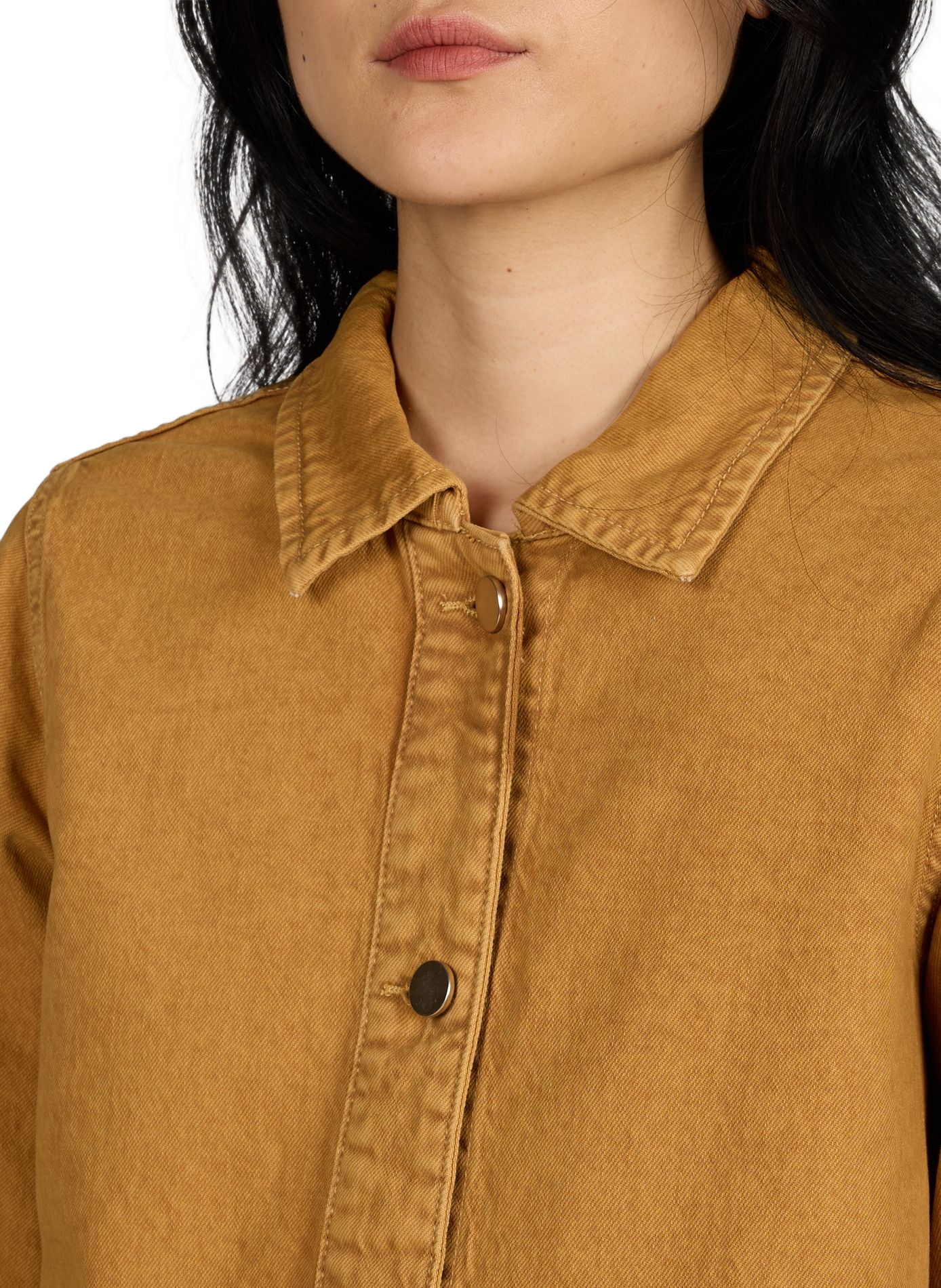 Straight denim cotton jacket Vijaf VILA Brown