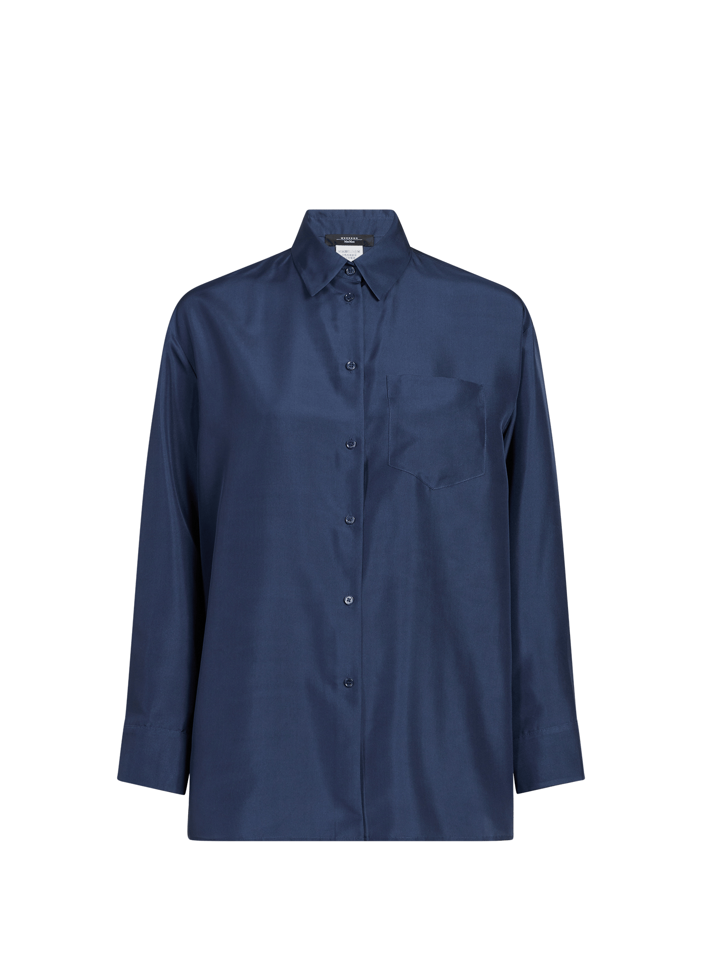 Chemisier droit en soie habotai MAX MARA WEEK END Bleu