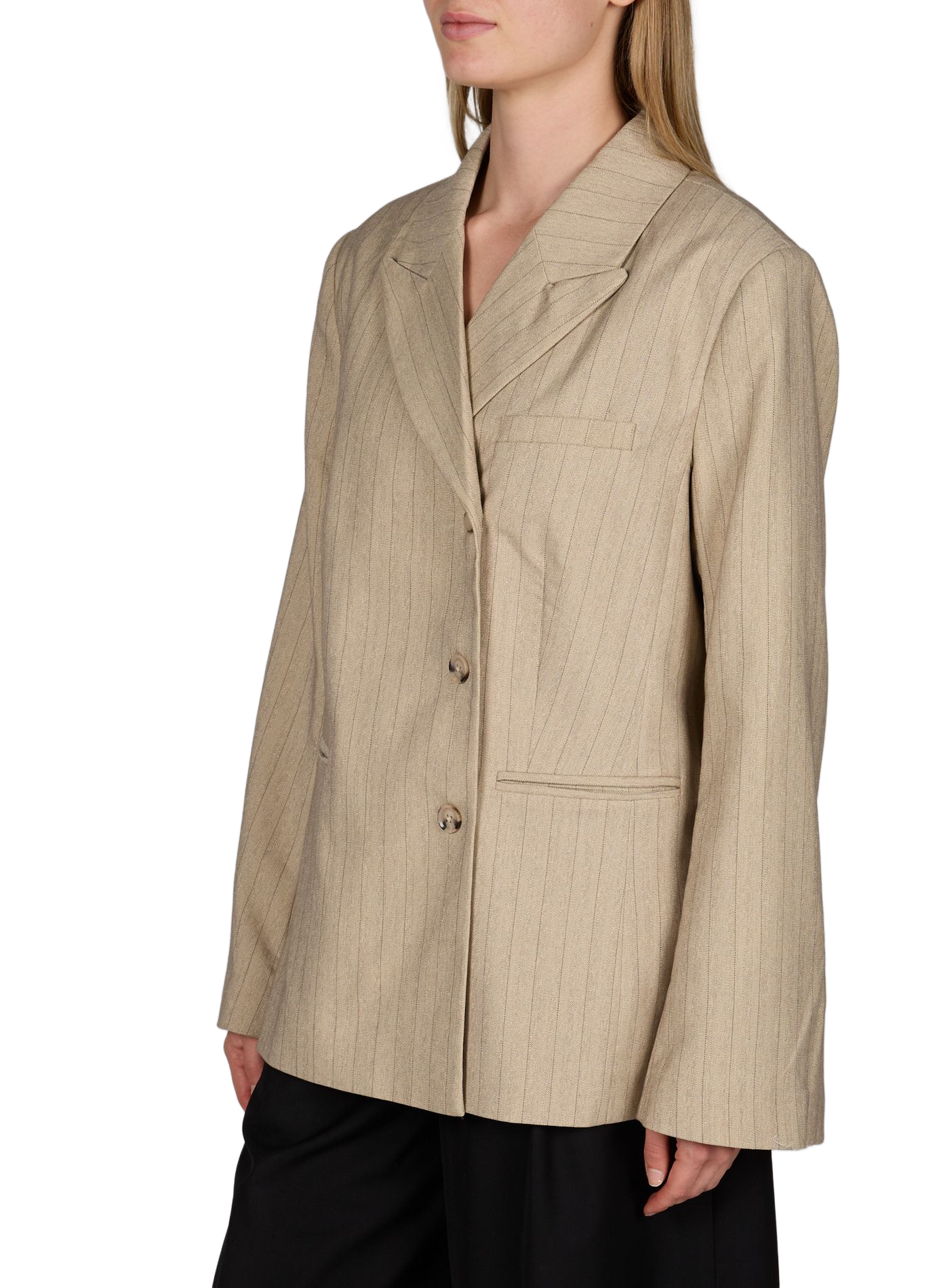 Blazer droit rayé  ROUGE EDIT Multicolore