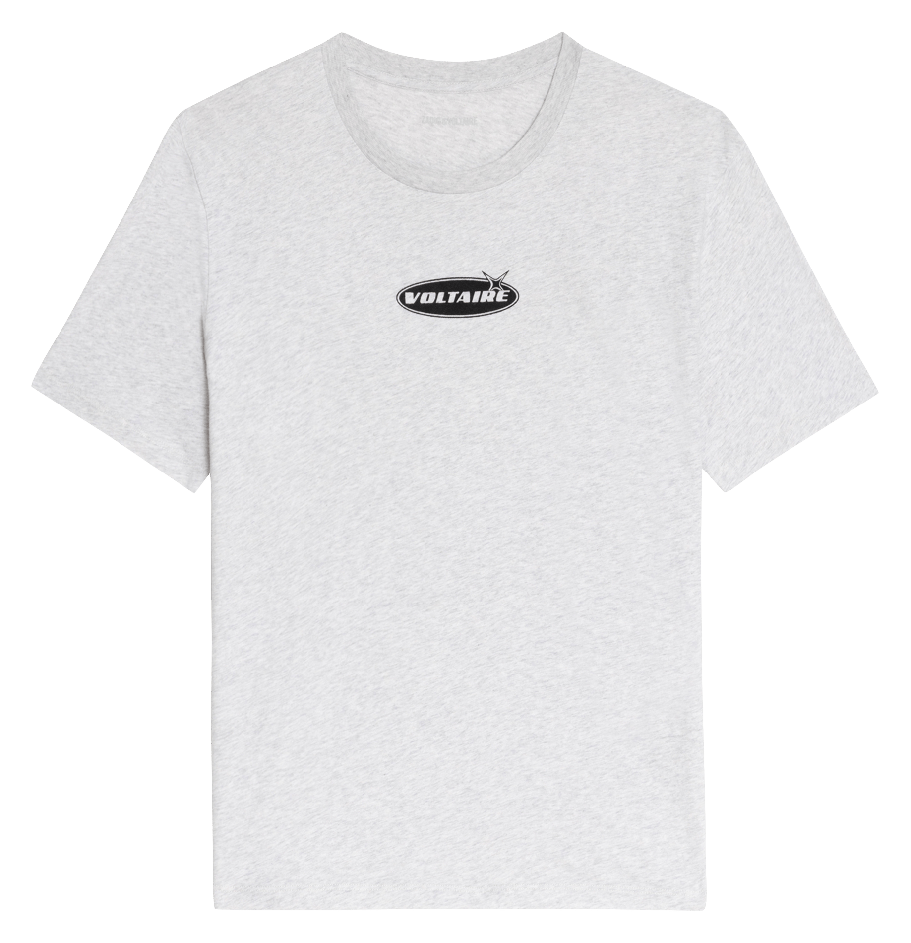 Tee-shirt droit col rond en coton tommy ZADIG&VOLTAIRE Gris