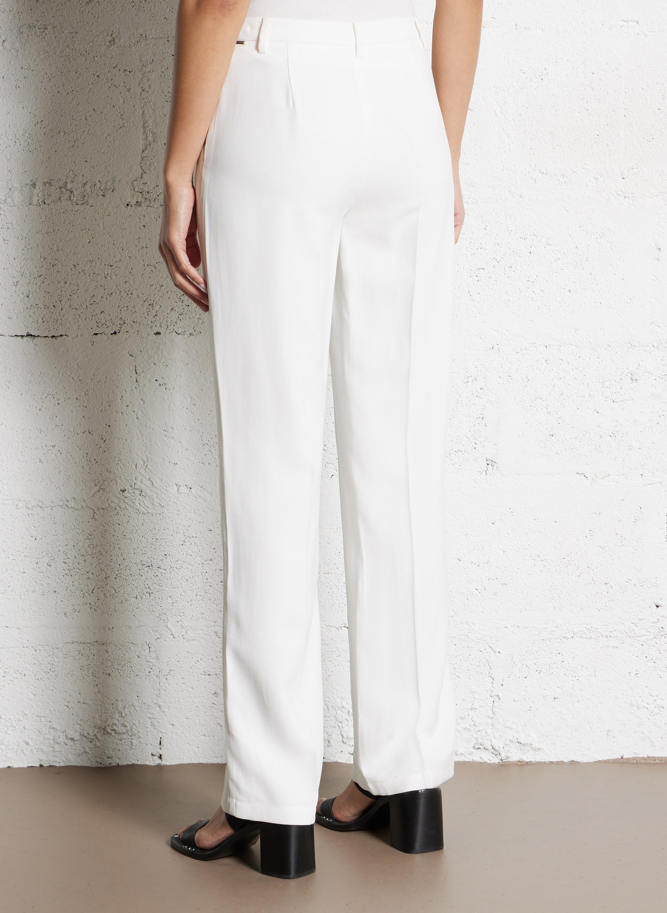 Pantalon de tailleur droit IKKS Blanc