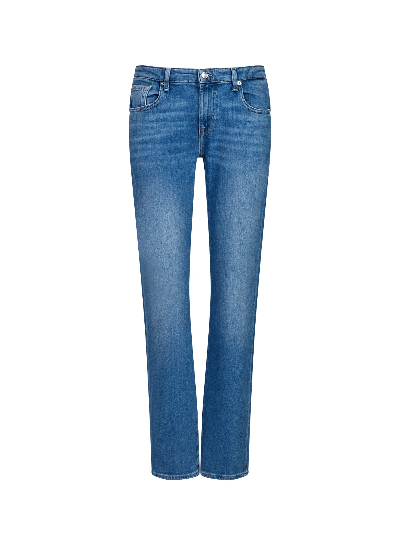 Jean slim en coton mélangé 7 FOR ALL MANKIND Bleu