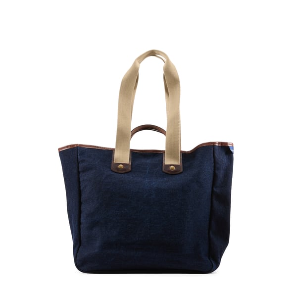Sac cabas Meline en coton et cuir Sac cabas Meline en coton et cuir
