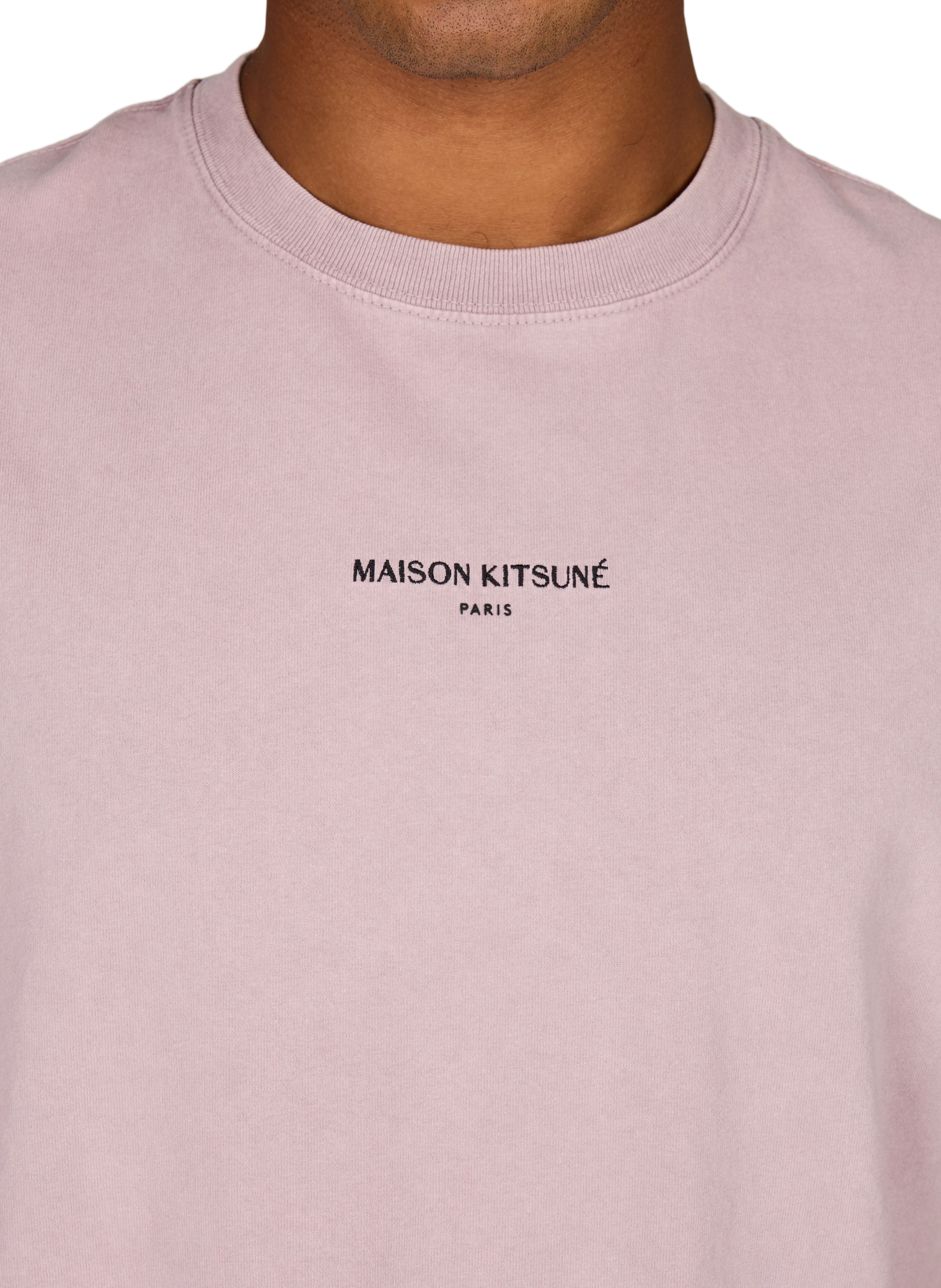 T-shirt droit en coton MAISON KITSUNÉ Rose