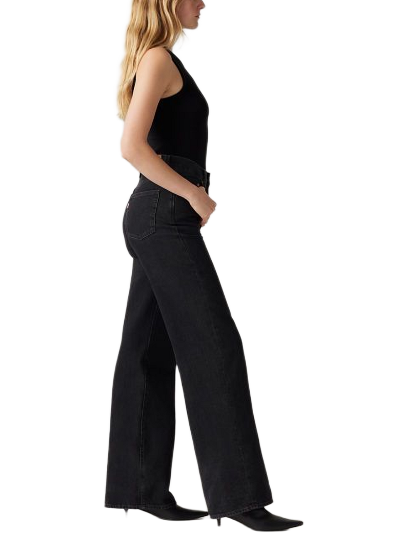 Wide cotton jeans LEVI'S Black